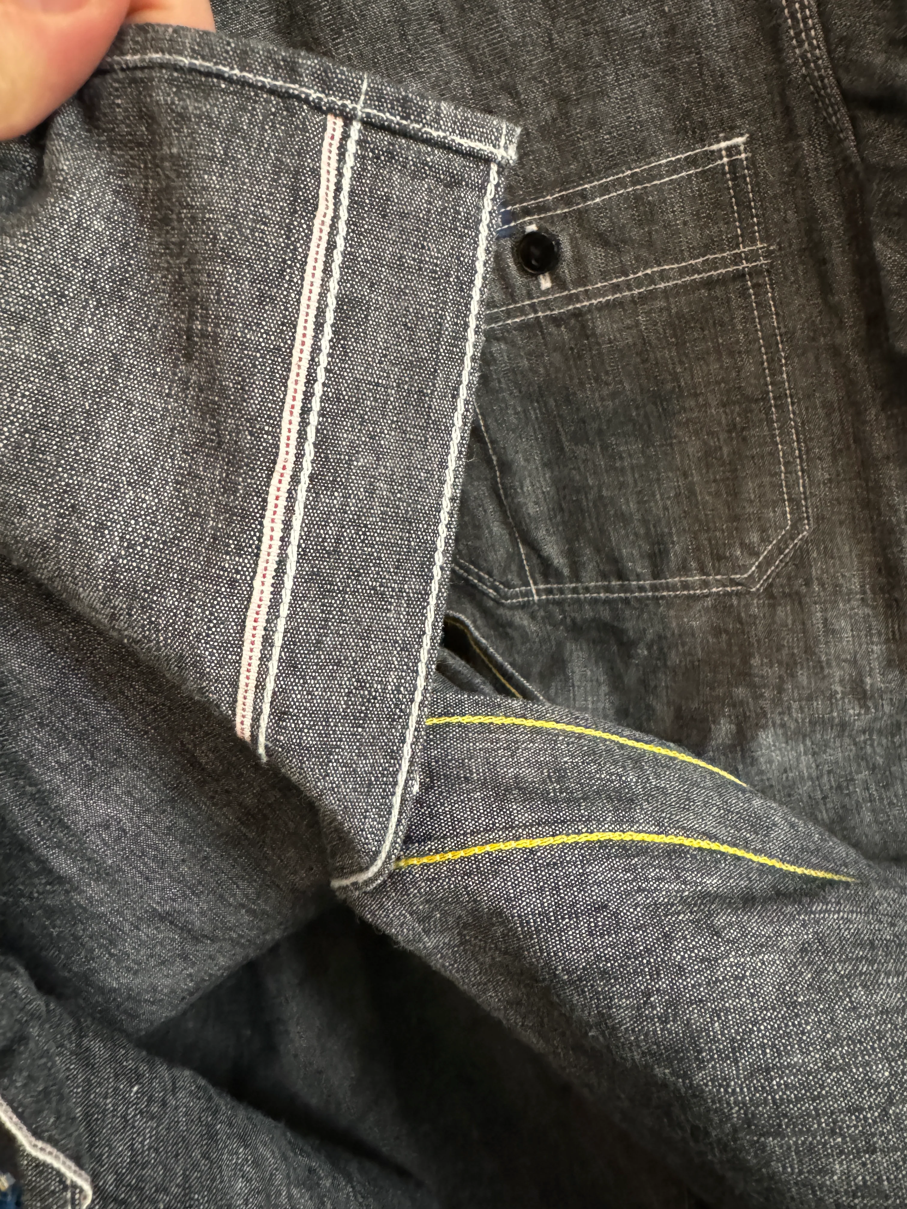 Gently Used - Black Chambray Work Shirt - Medium - Image 6