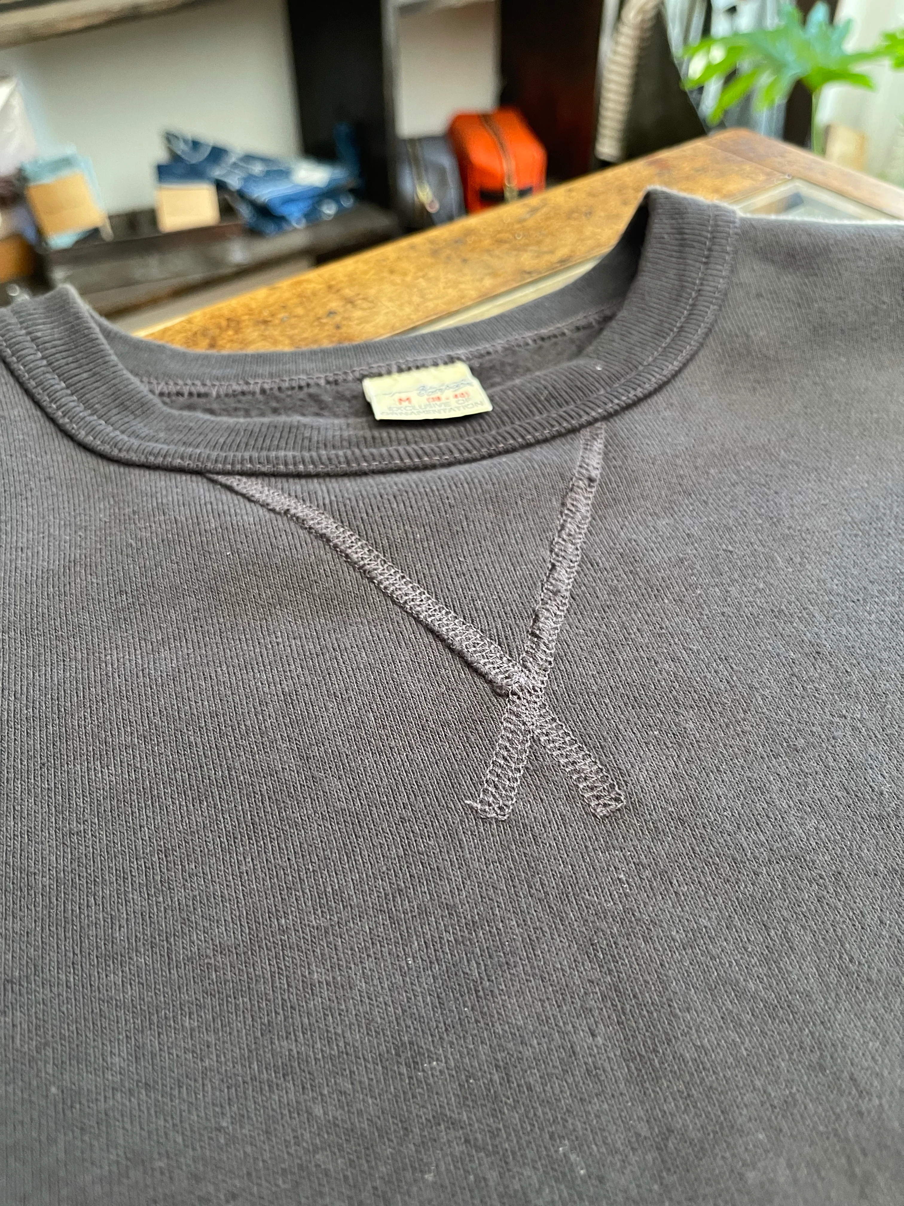 Gently Used Buzz Rickson's Loopwheel Sweatshirt - Black - Medium - Image 3