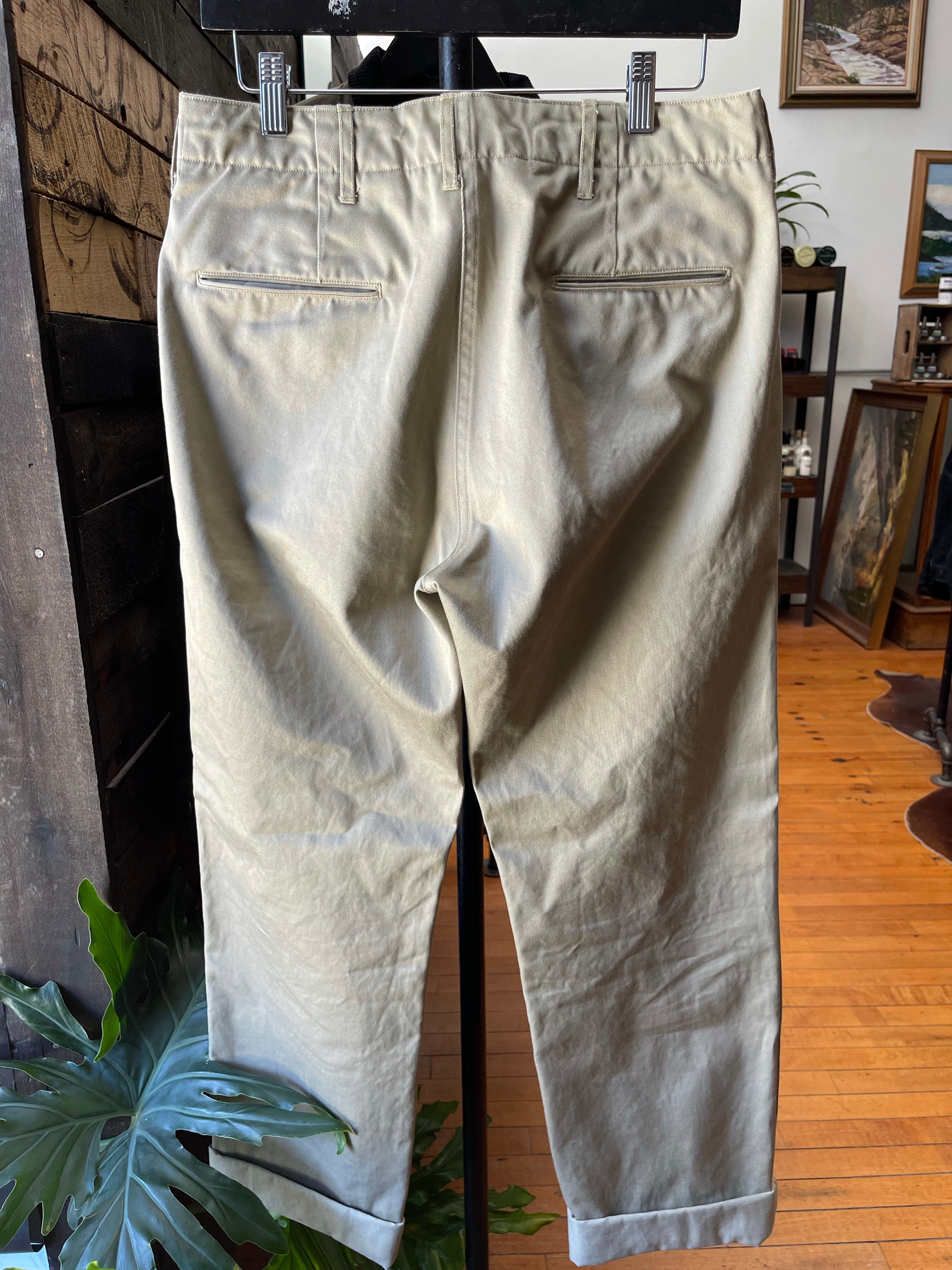 Gently Used Buzz Rickson's Original-Speck Chino Trousers - Khaki - W31xL34 - Image 2