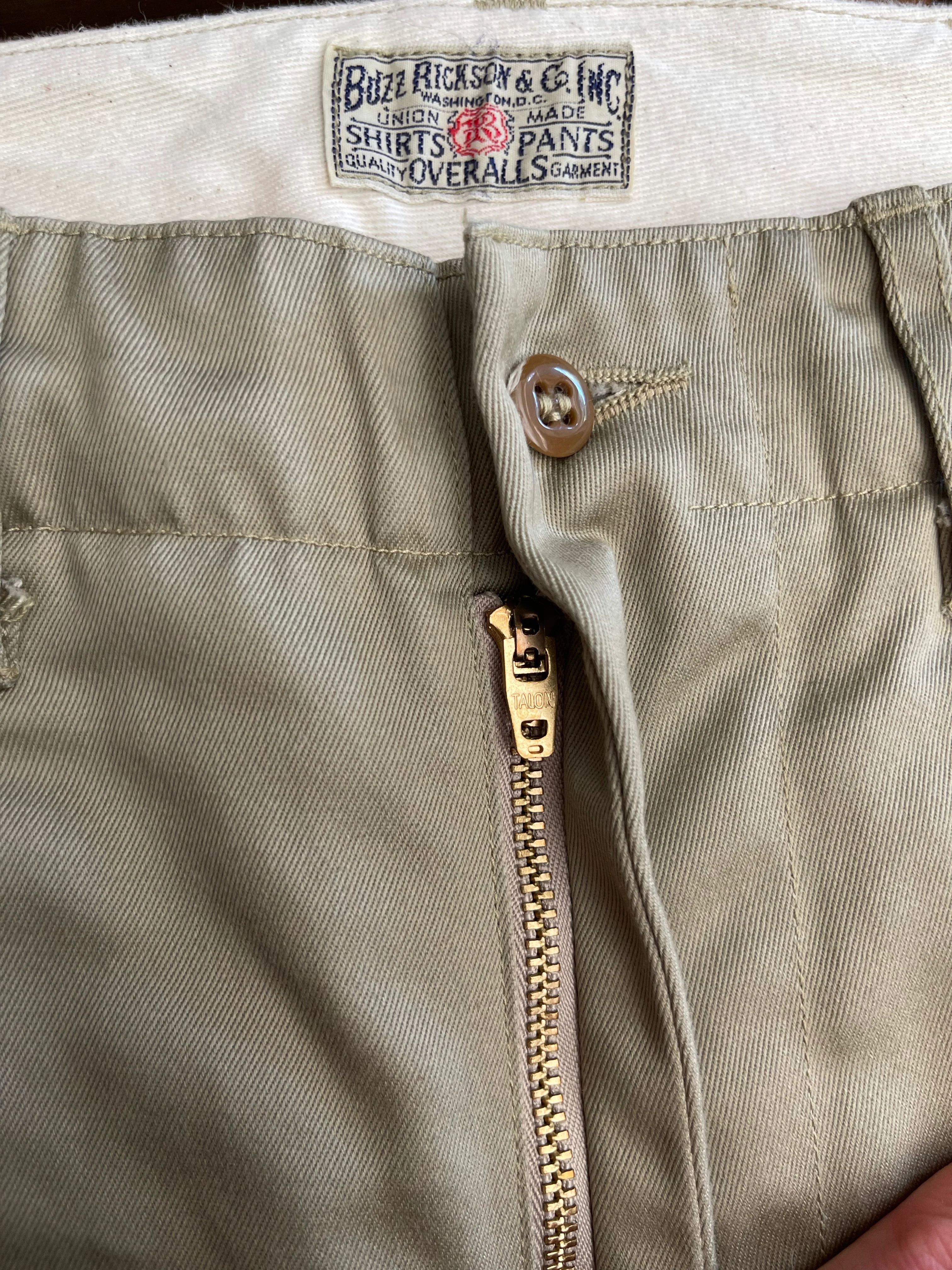 Gently Used Buzz Rickson's Original-Speck Chino Trousers - Khaki - W31xL34 - Image 6