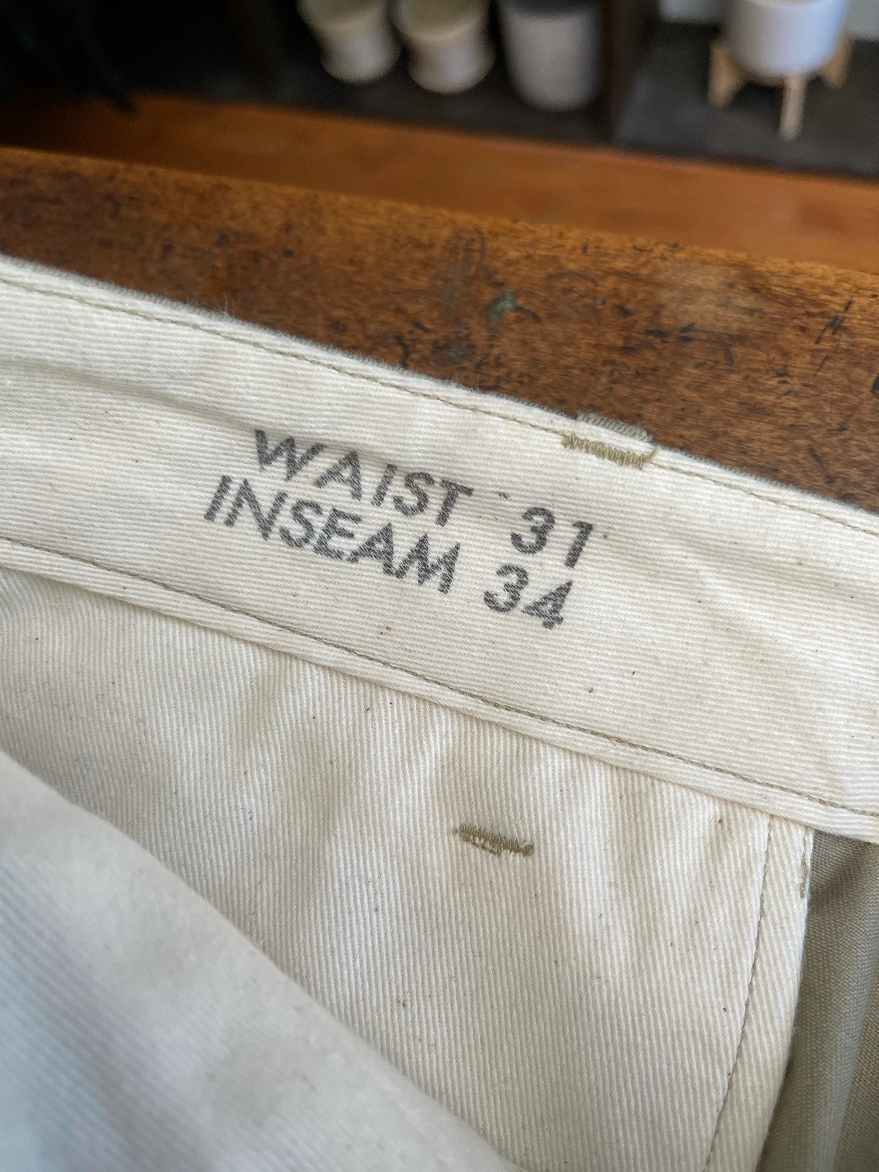 Gently Used Buzz Rickson's Original-Speck Chino Trousers - Khaki - W31xL34 - Image 7