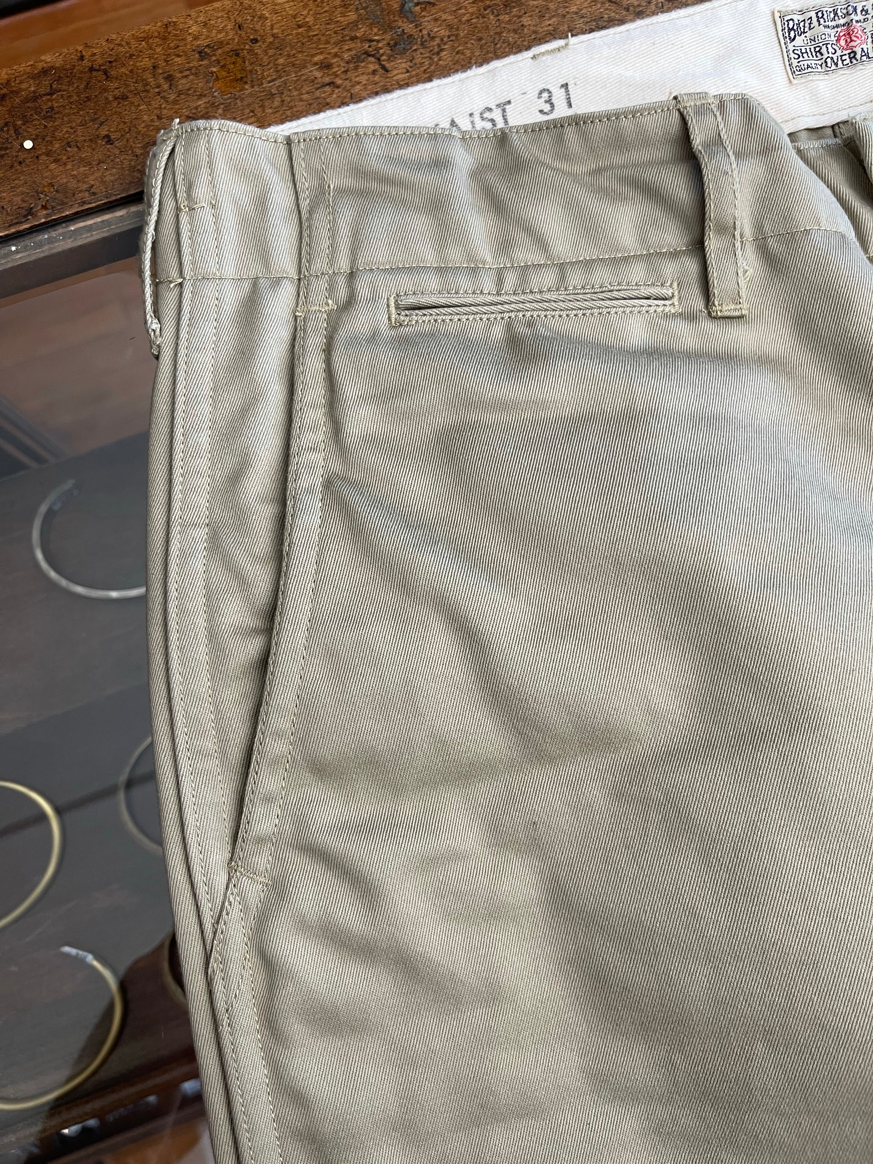 Gently Used Buzz Rickson's Original-Speck Chino Trousers - Khaki - W31xL34 - Image 9