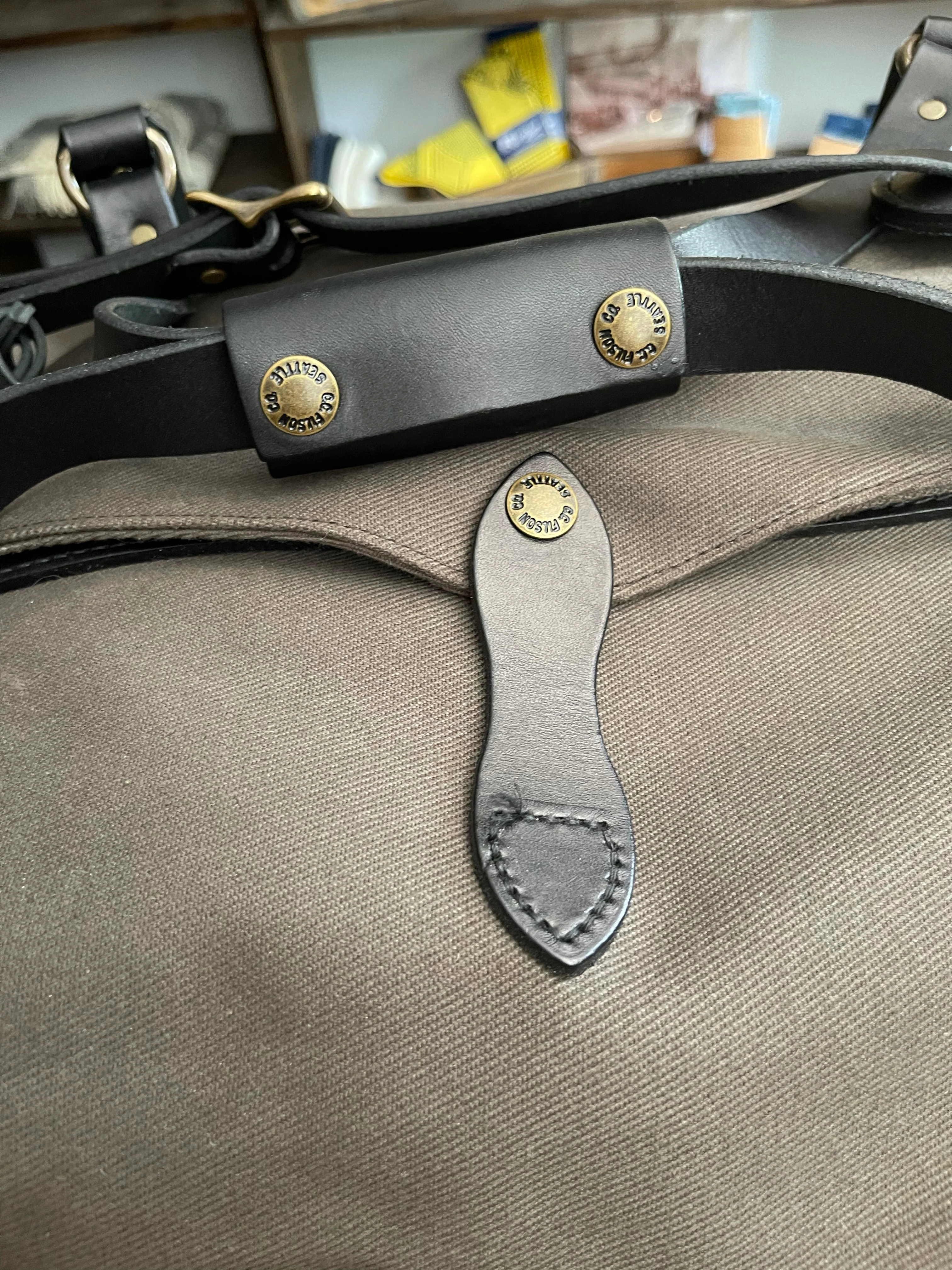 Gently Used Filson Rugged Twill Duffle Bag - Medium - Root - Image 3