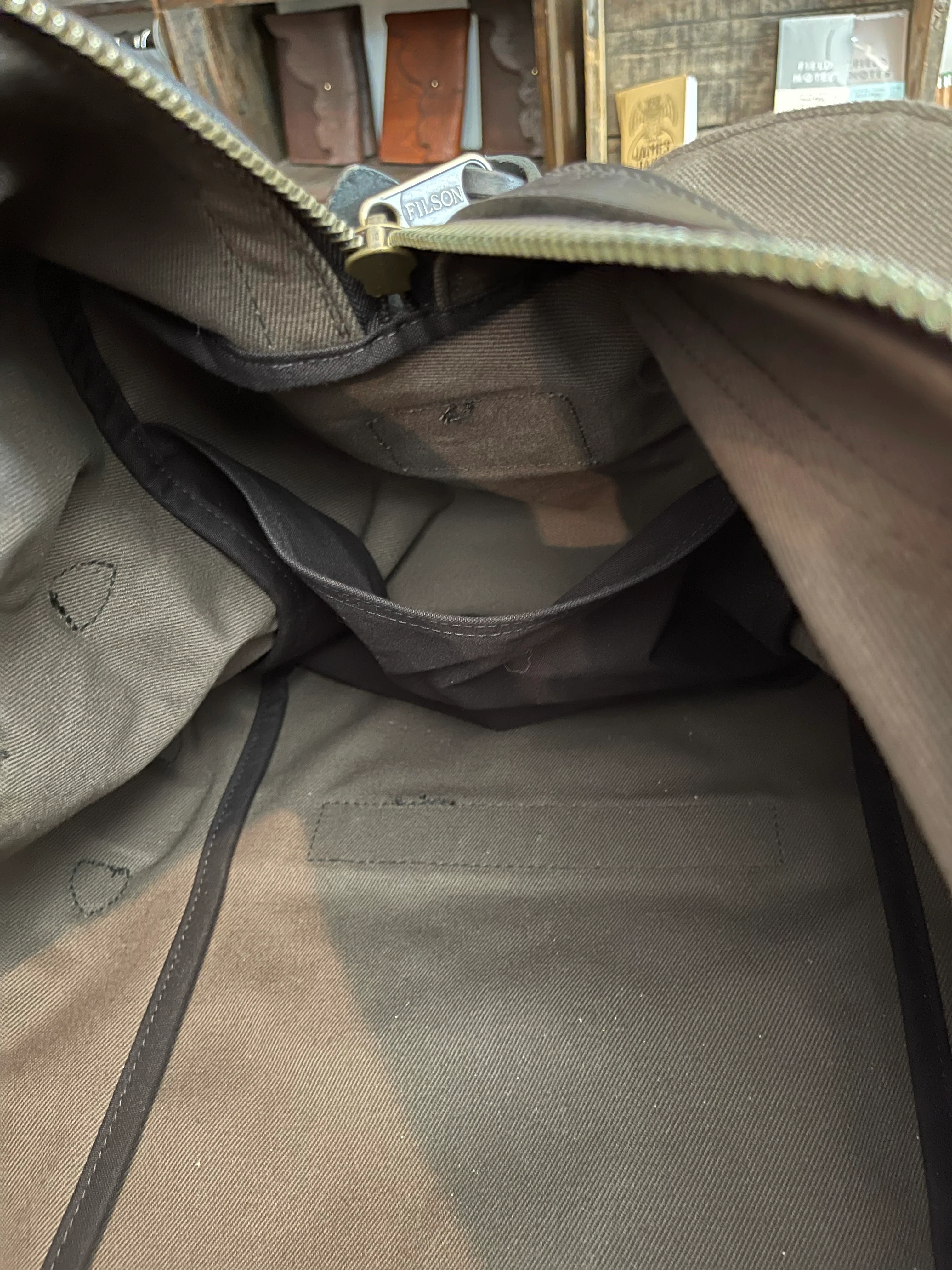 Gently Used Filson Rugged Twill Duffle Bag - Medium - Root - Image 9