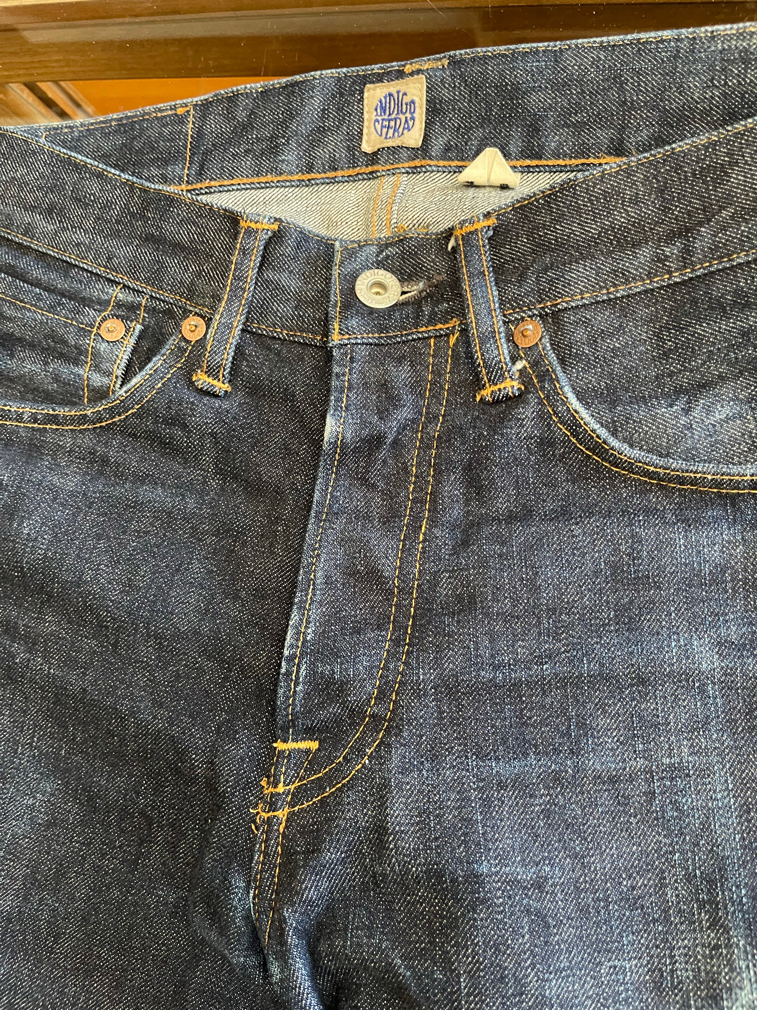 Gently Used Indigofera Buck Jeans in 18oz Selvedge - Indigo - Image 10