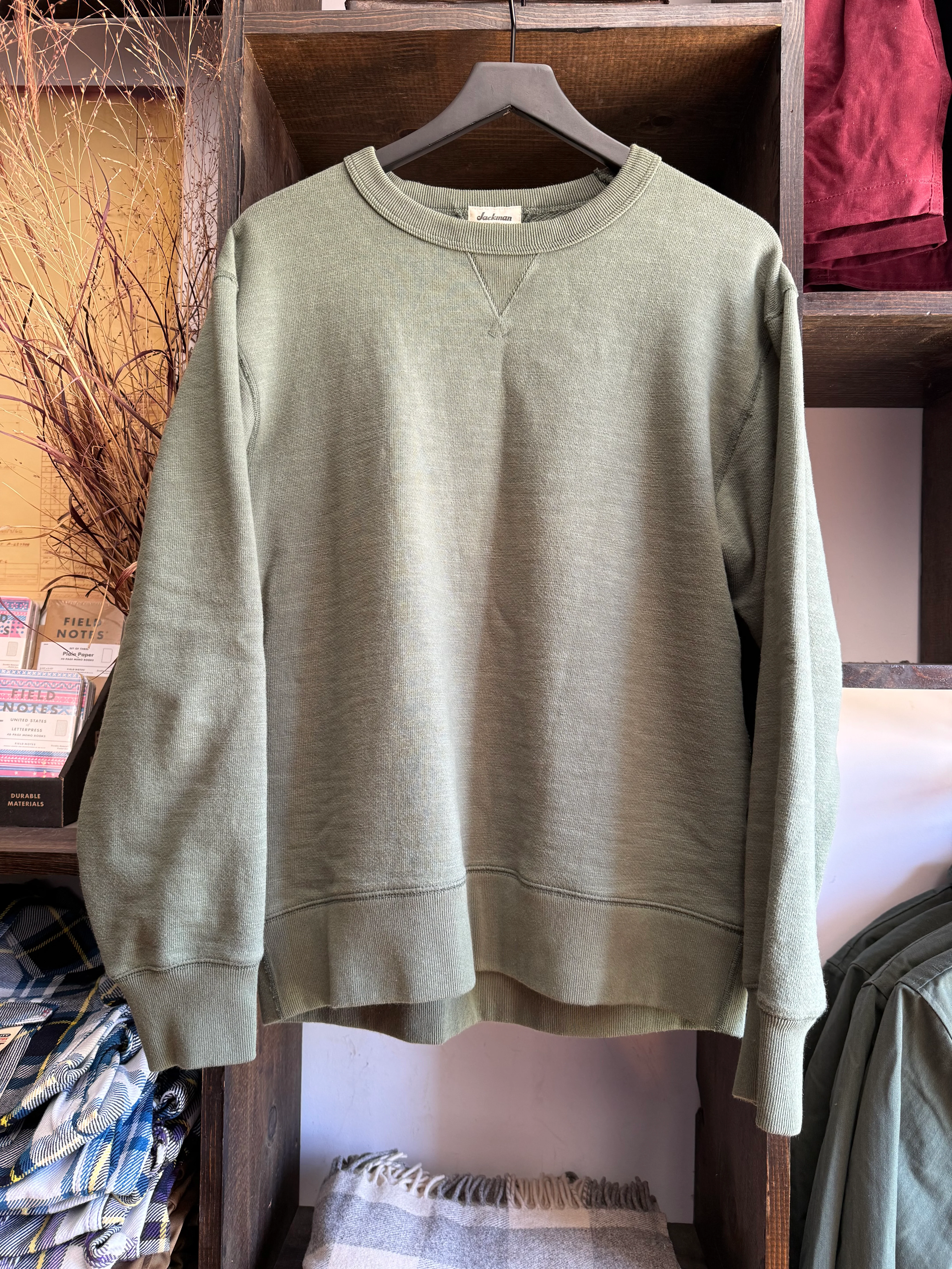 Gently Used Jackman GG Sweat Crewneck - 252 Ash Green - Large - Image 3