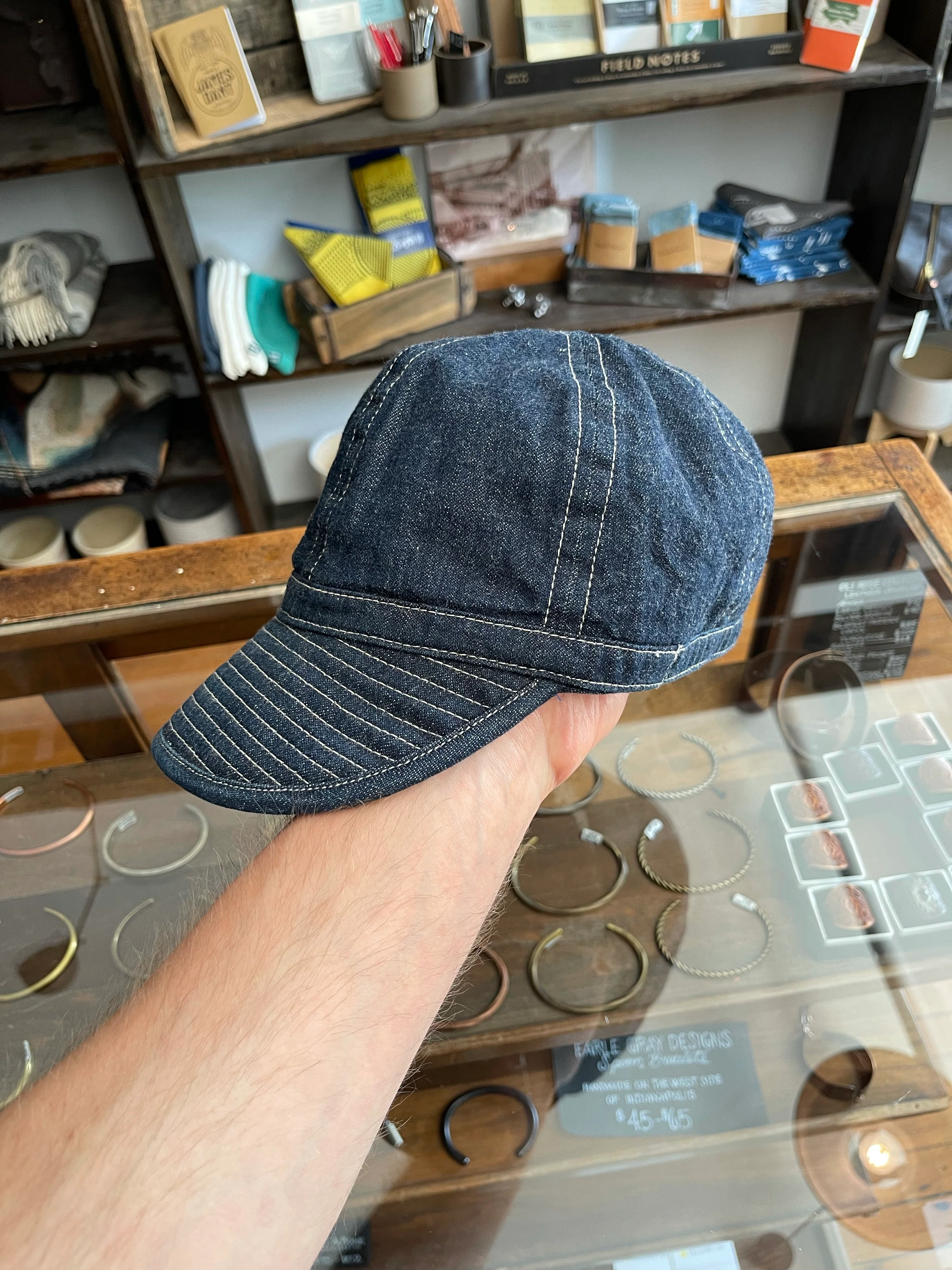Gently Used Made in Japan 2-Hat Bundle - Indigo, Indigo - Image 4