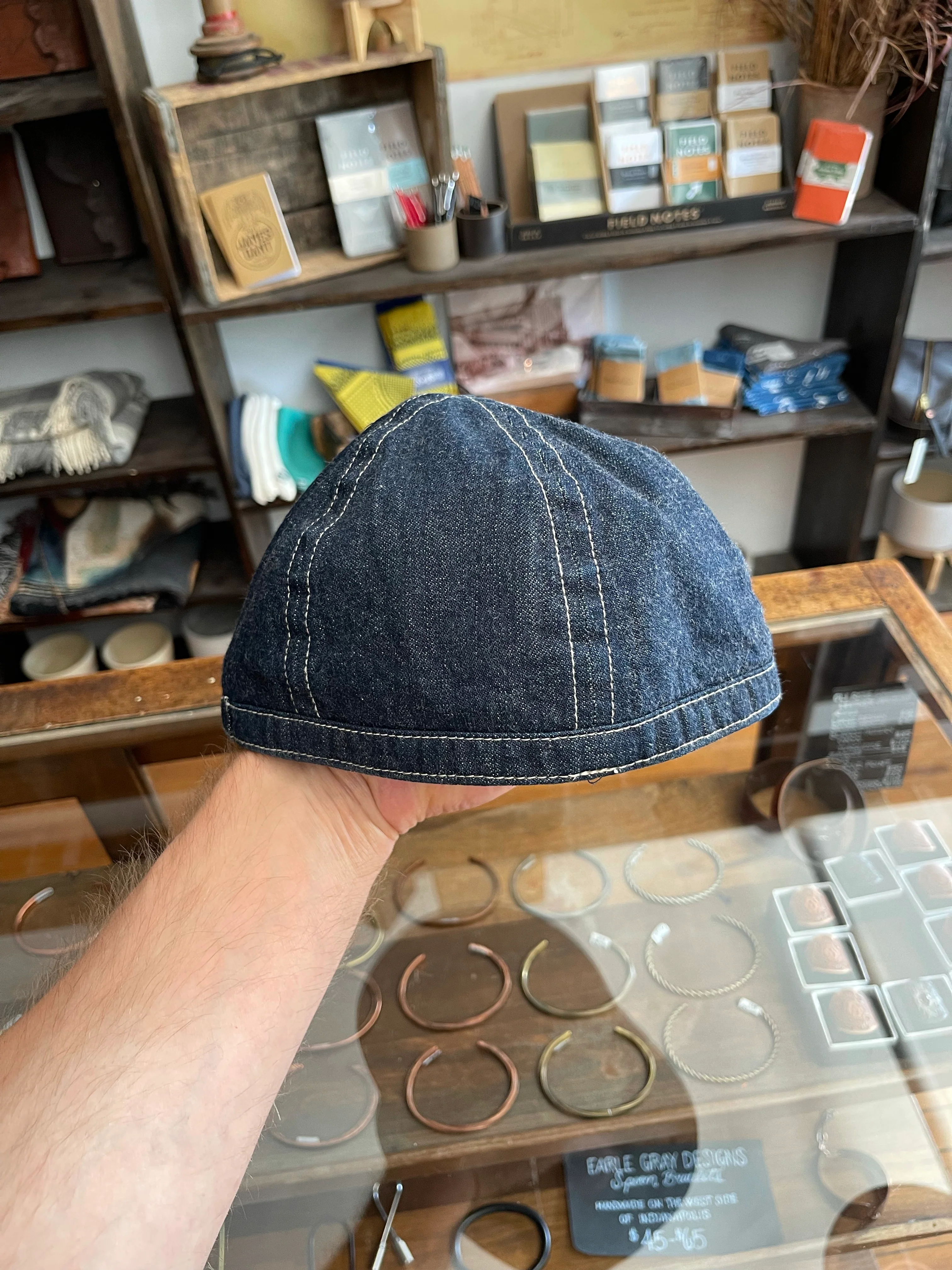 Gently Used Made in Japan 2-Hat Bundle - Indigo, Indigo - Image 5