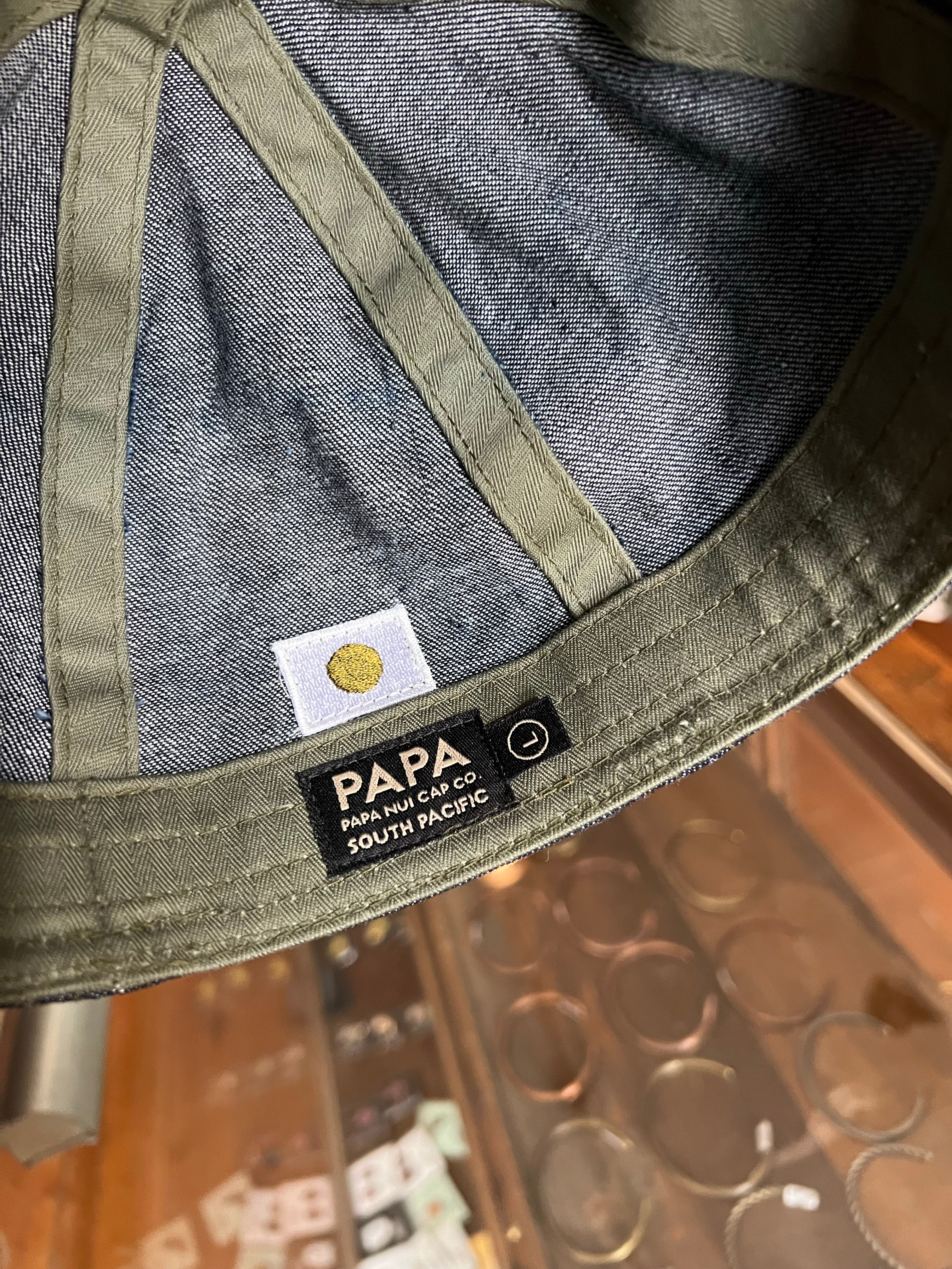 Gently Used Papa Nui Grease Monkey A-3 Cap - Indigo - Large - Image 3