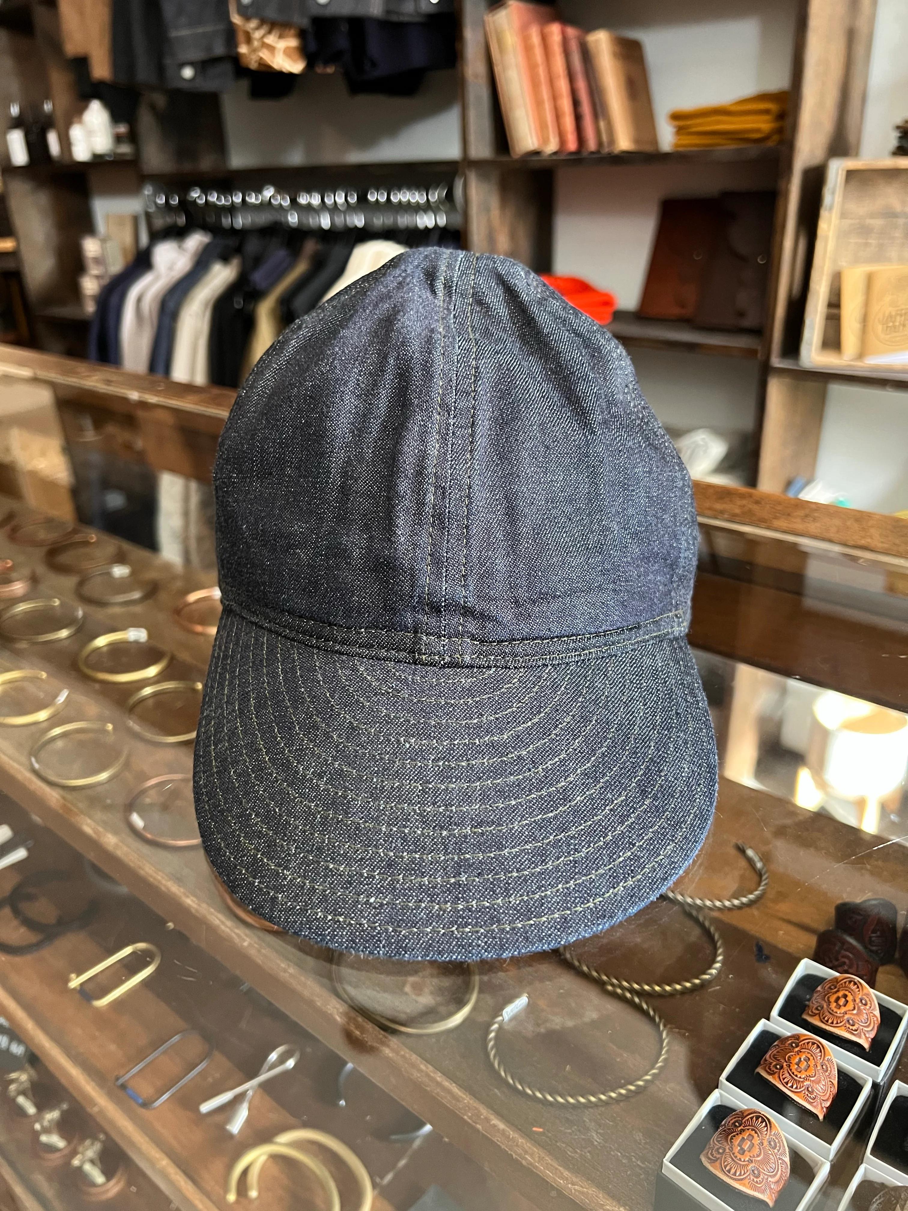Gently Used Papa Nui Grease Monkey A-3 Cap - Indigo - Large - Image 5