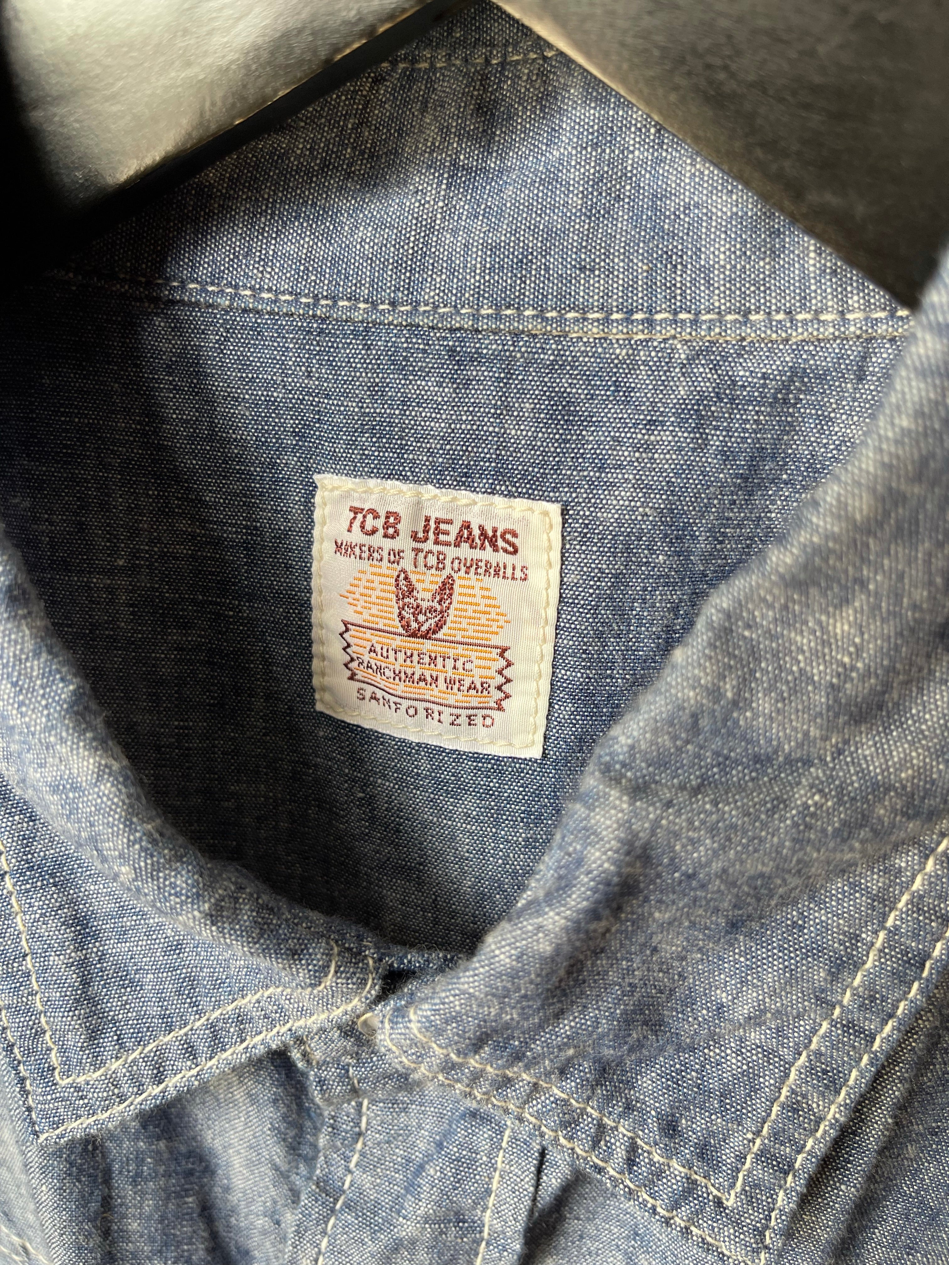 Gently Used TCB Ranchman Shirt - Chambray - Blue - 40 - Image 3