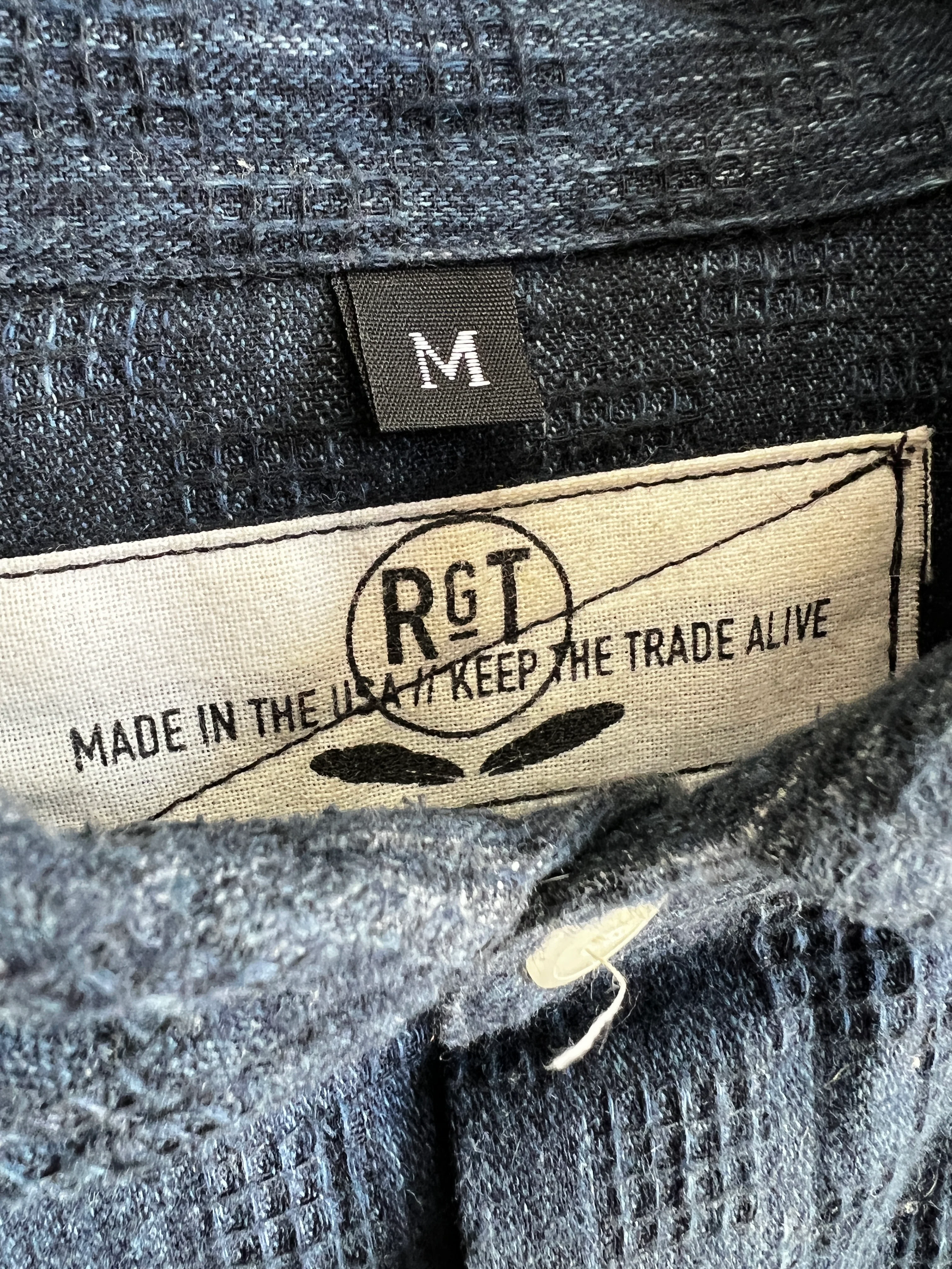 Gently Used - The Rancher Shirt - Navy Jacquard - M - Image 2