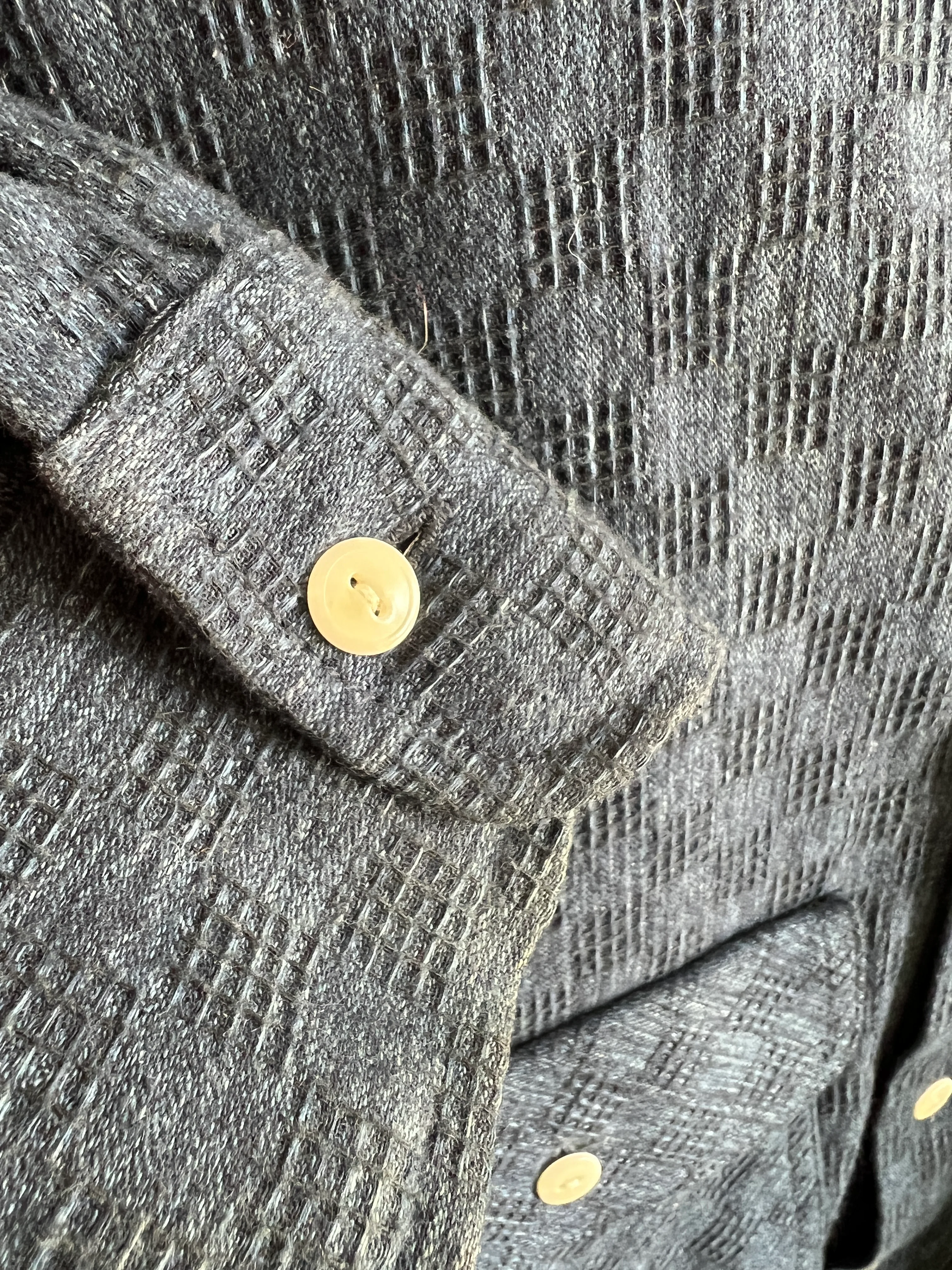Gently Used - The Rancher Shirt - Navy Jacquard - M - Image 4