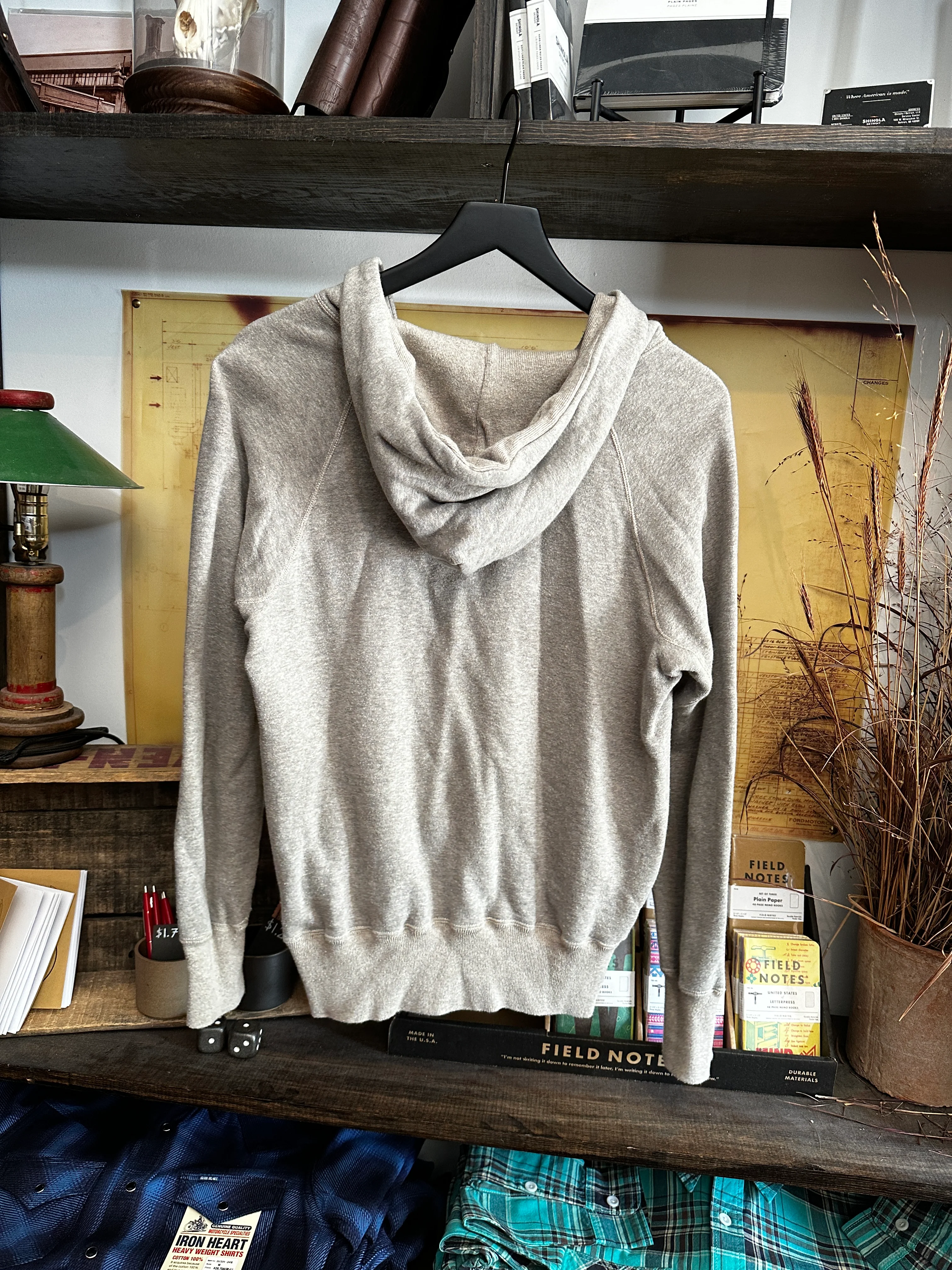 Gently Used - Lot 451 - Loopwheel Raglan Freedom Full-Zip Hoodie - Heather Grey - Image 3