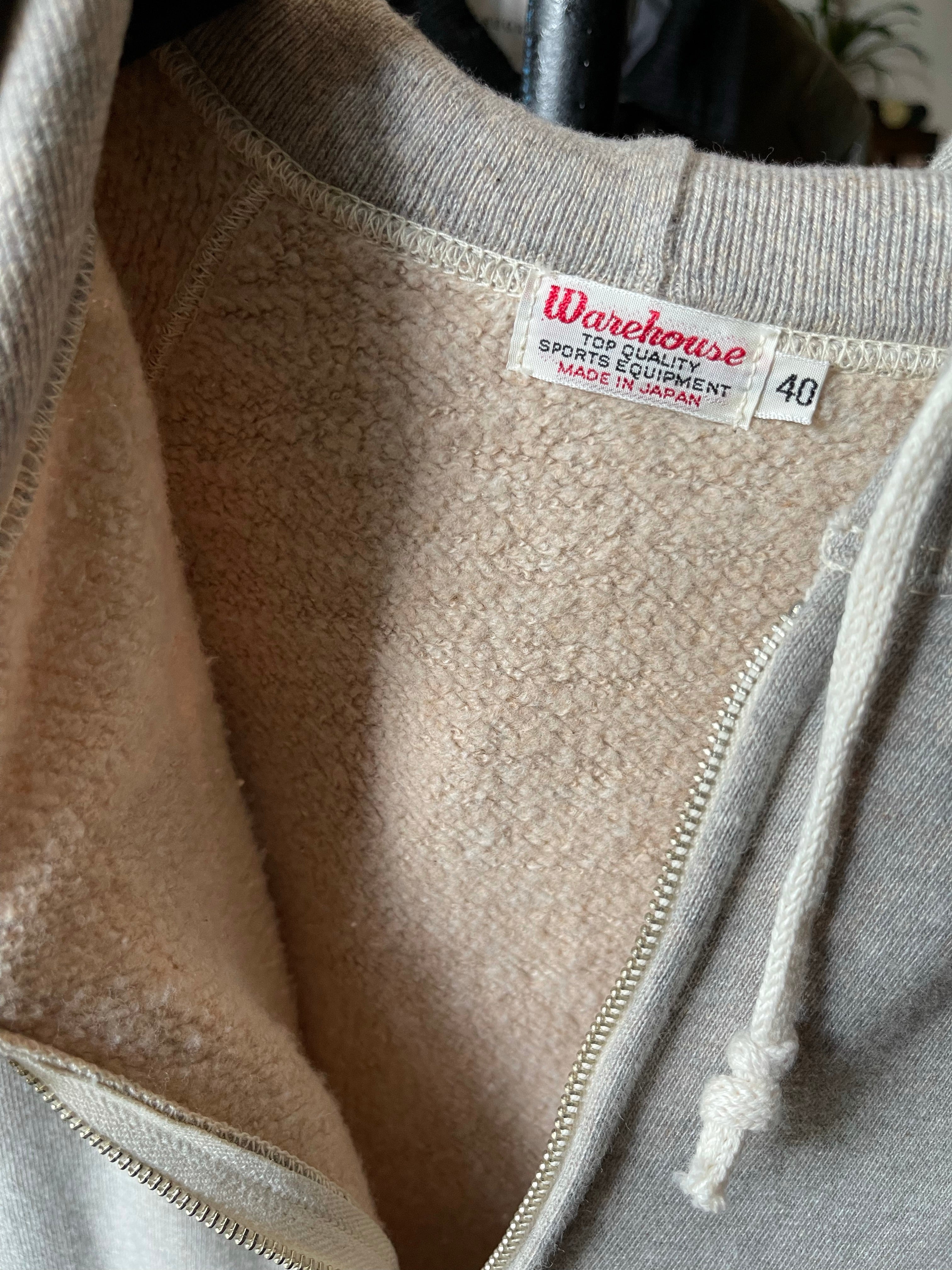 Gently Used Warehouse & Co. - Lot 451 - Loopwheel Full-Zip Hoodie - Heather Grey - 40 - Image 4