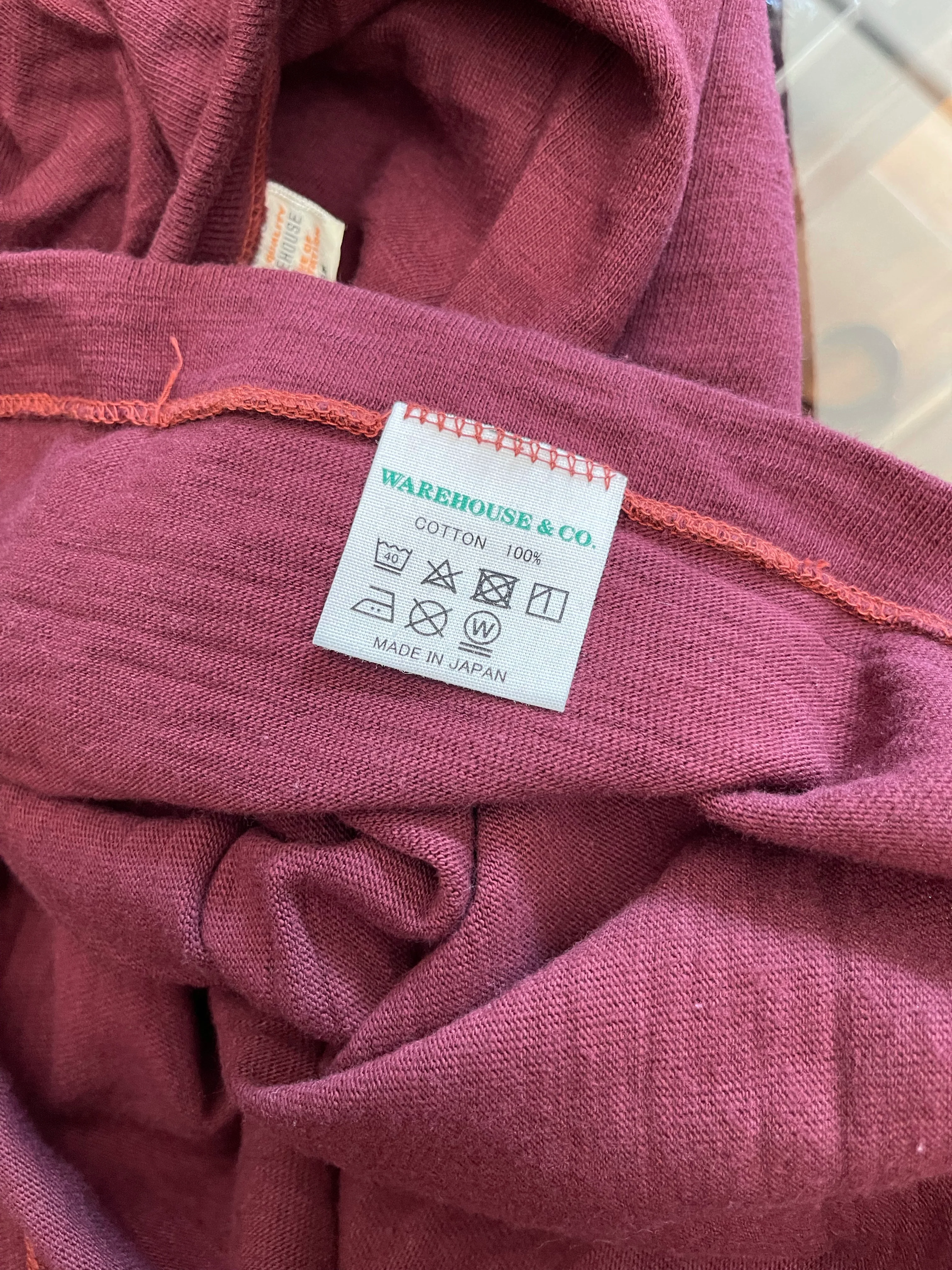 Gently Used Warehouse & Co. Slubby T-Shirt - Bordeaux - Image 3