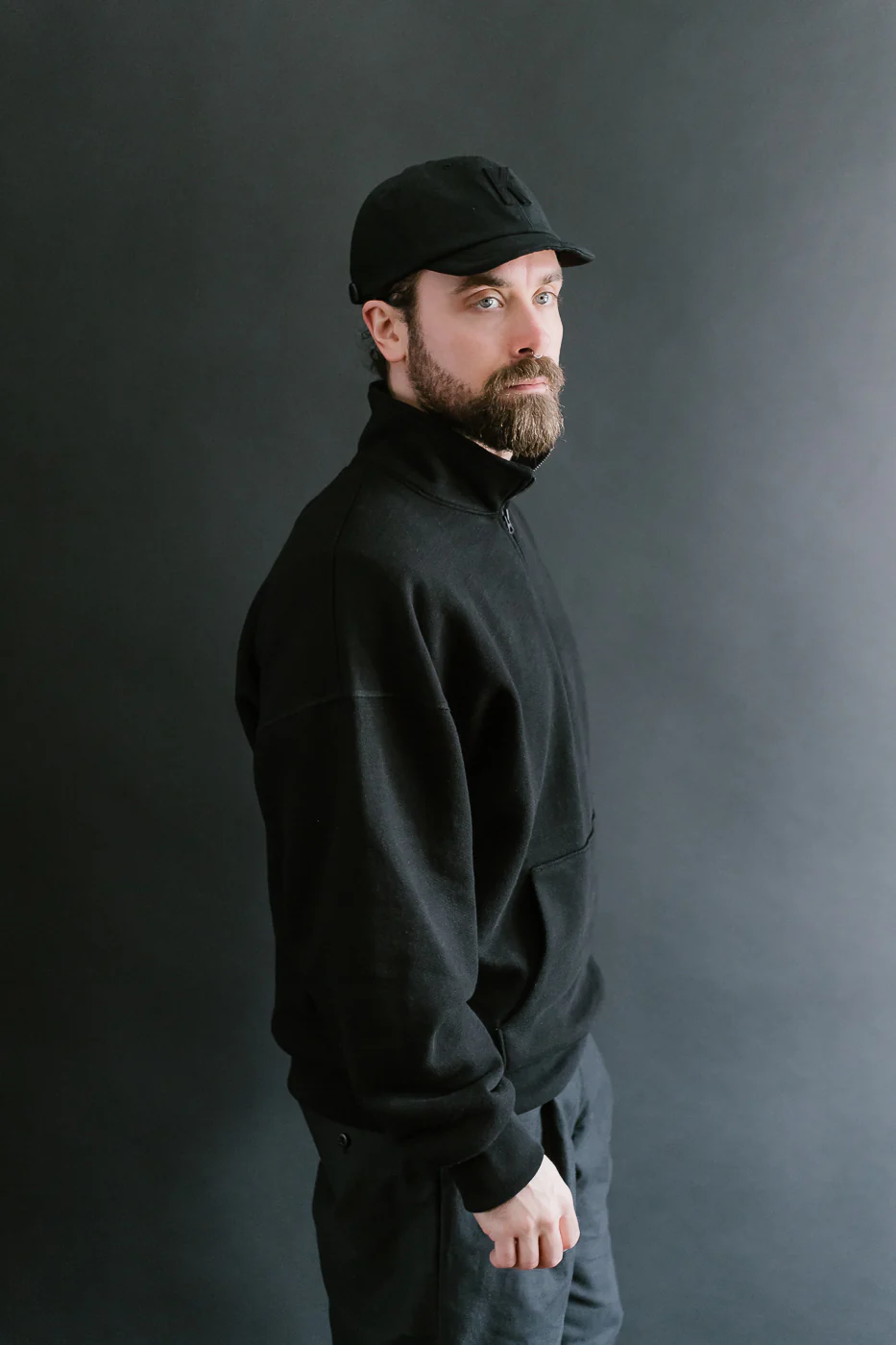 JM7503 - GG Sweat Half Zip - 07 Black - Image 10