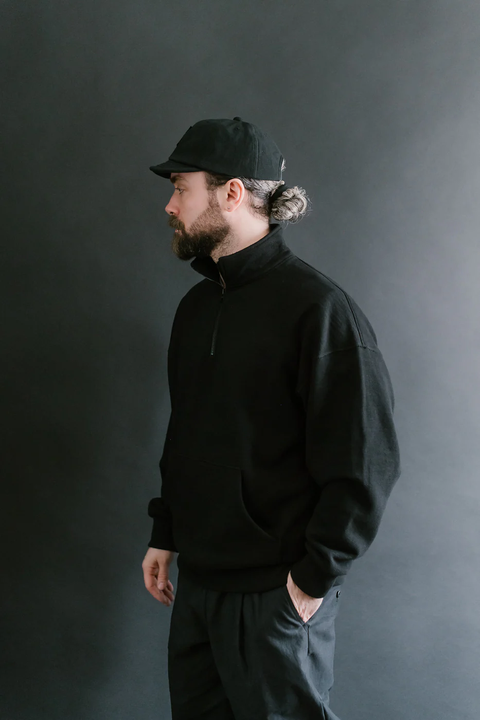 JM7503 - GG Sweat Half Zip - 07 Black - Image 13