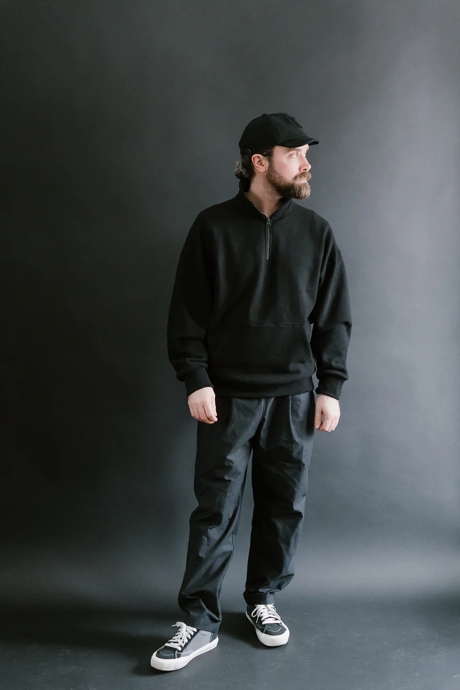 JM7503 - GG Sweat Half Zip - 07 Black - Image 5