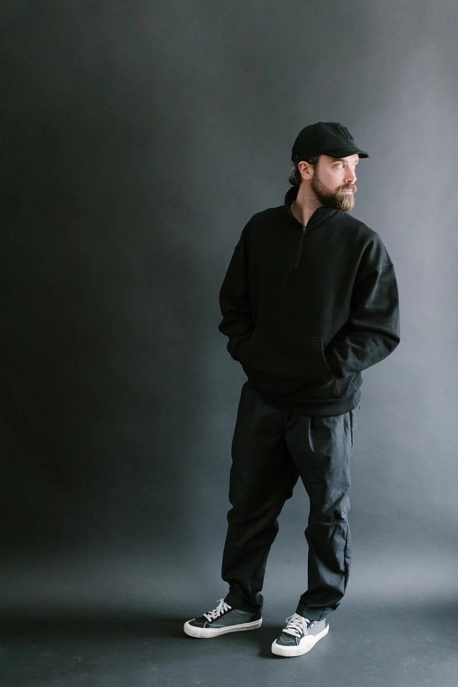 JM7503 - GG Sweat Half Zip - 07 Black - Image 7