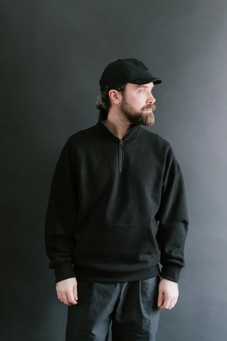 JM7503 - GG Sweat Half Zip - 07 Black - Image 9