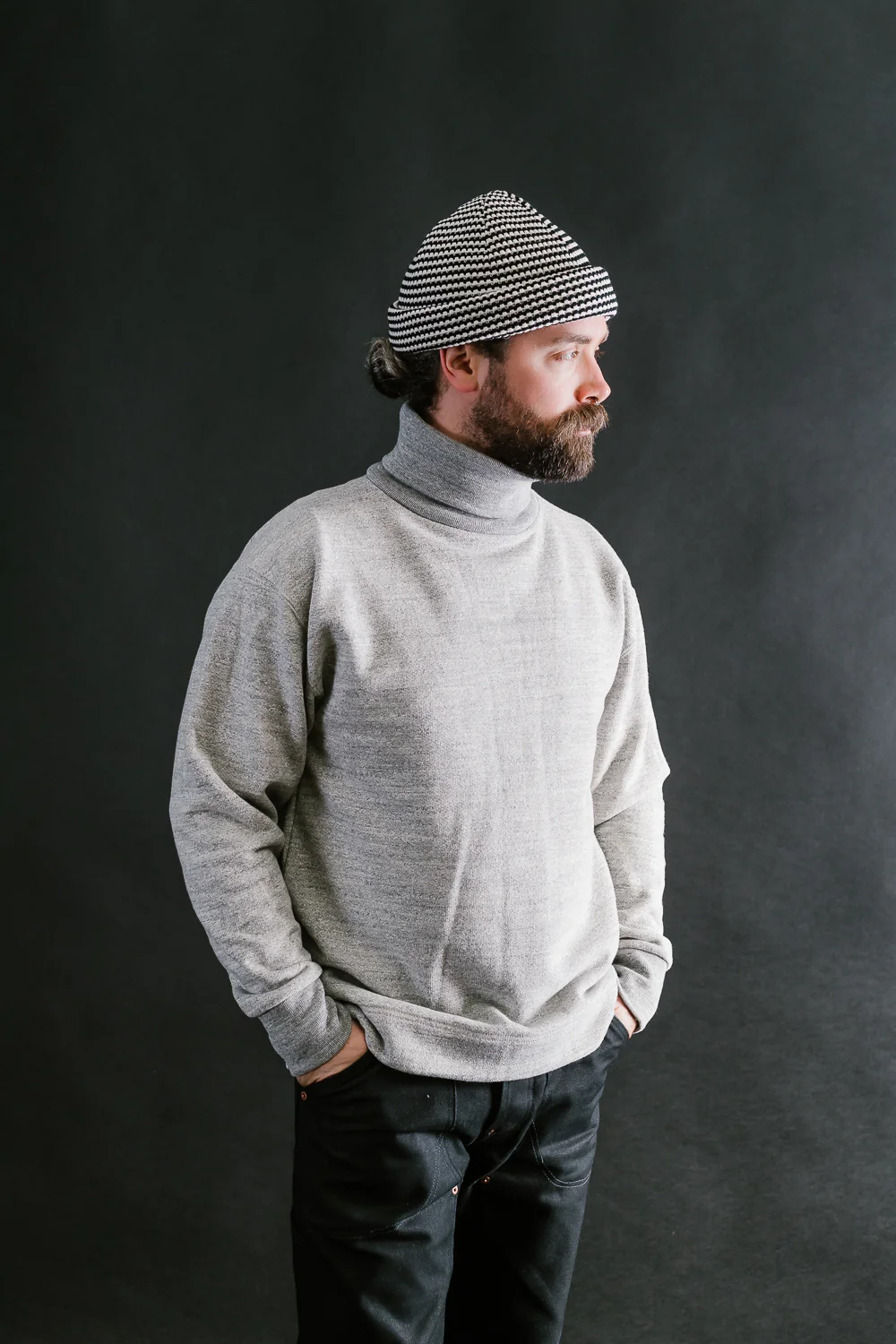 GG Sweat Highneck - 30 Heather Gray - Image 8