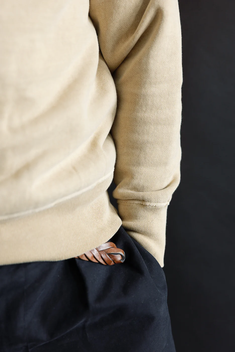 "Ghosts" Faded Print Sweatshirt - PD Dark Beige - Image 18