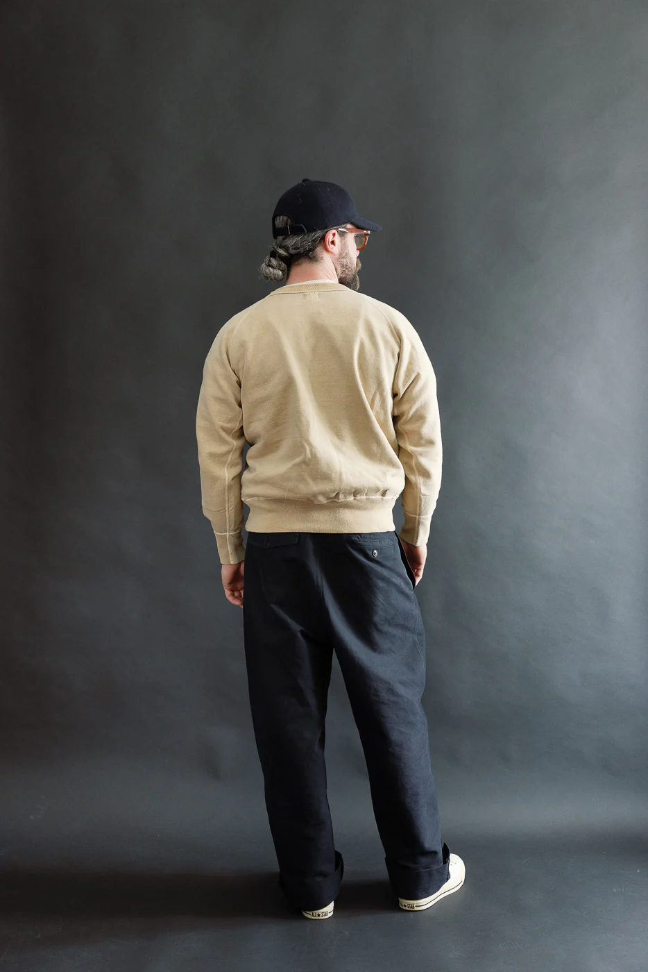"Ghosts" Faded Print Sweatshirt - PD Dark Beige - Image 7