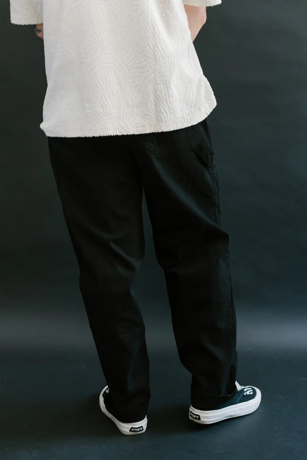 Gonz Pants Herringbone Cotton - Black - Image 12
