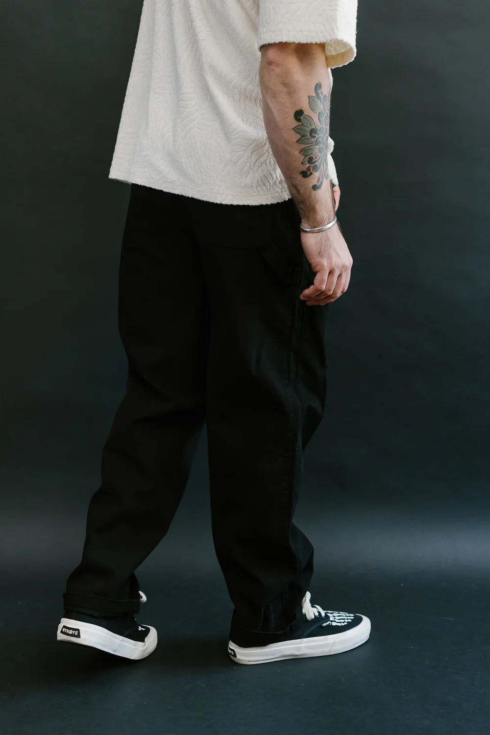 Gonz Pants Herringbone Cotton - Black - Image 13