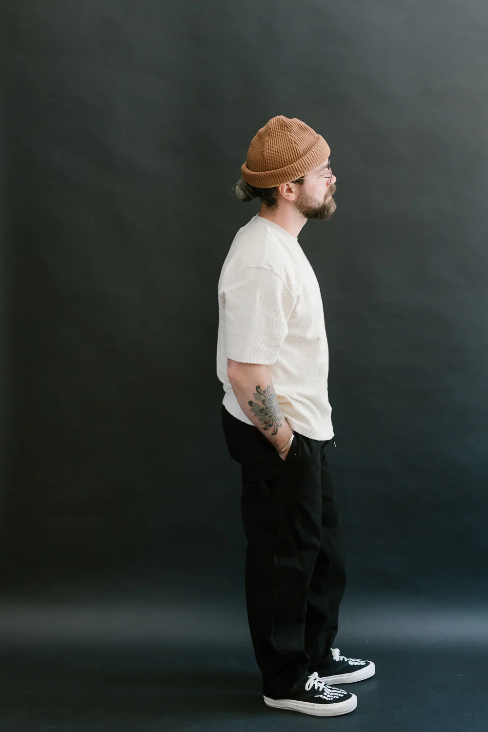 Gonz Pants Herringbone Cotton - Black - Image 7