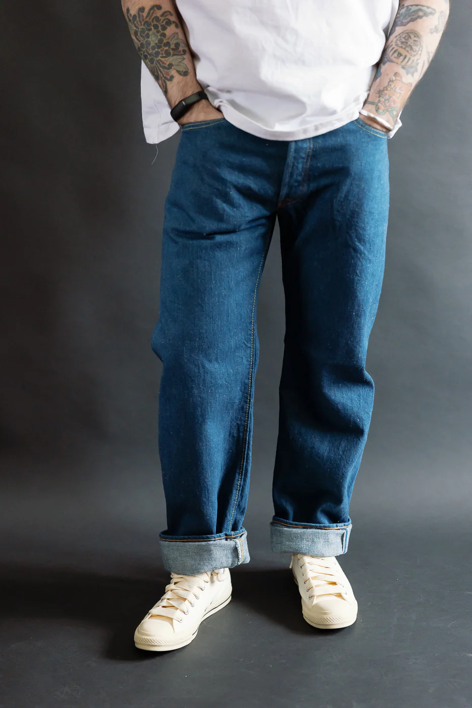 GRE-003 - 14oz Greencast Indigo Selvedge Jeans - Regular Straight - Image 10