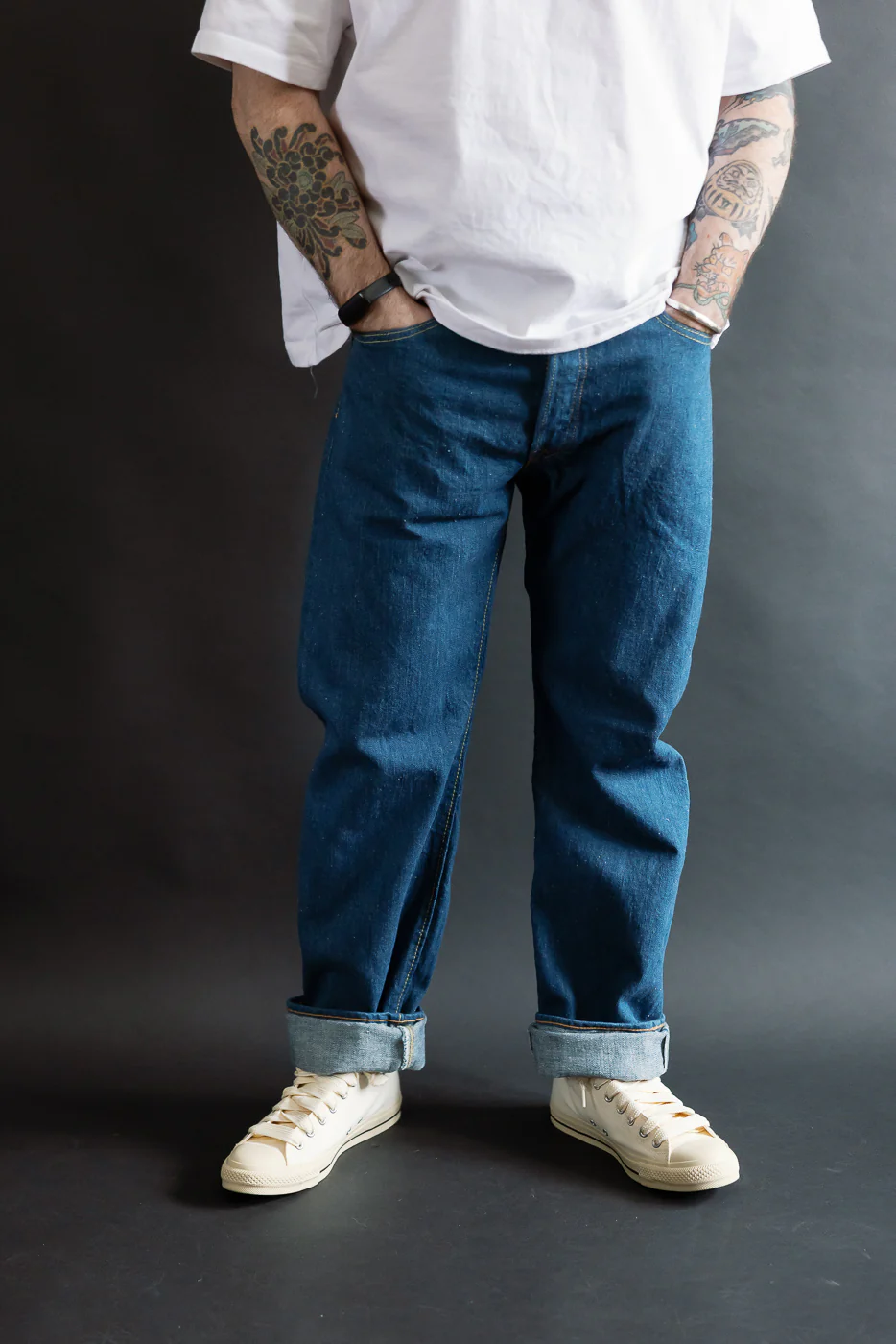 GRE-003 - 14oz Greencast Indigo Selvedge Jeans - Regular Straight - Image 15