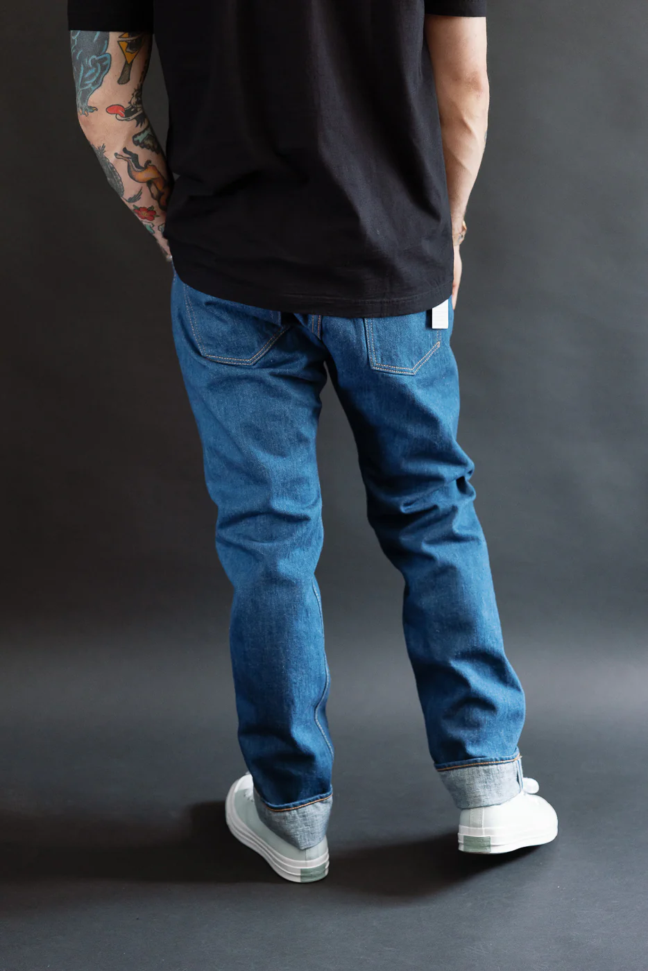 GRE-019 - 14oz Greencast Indigo Selvedge Jeans - Relaxed Tapered - Image 13