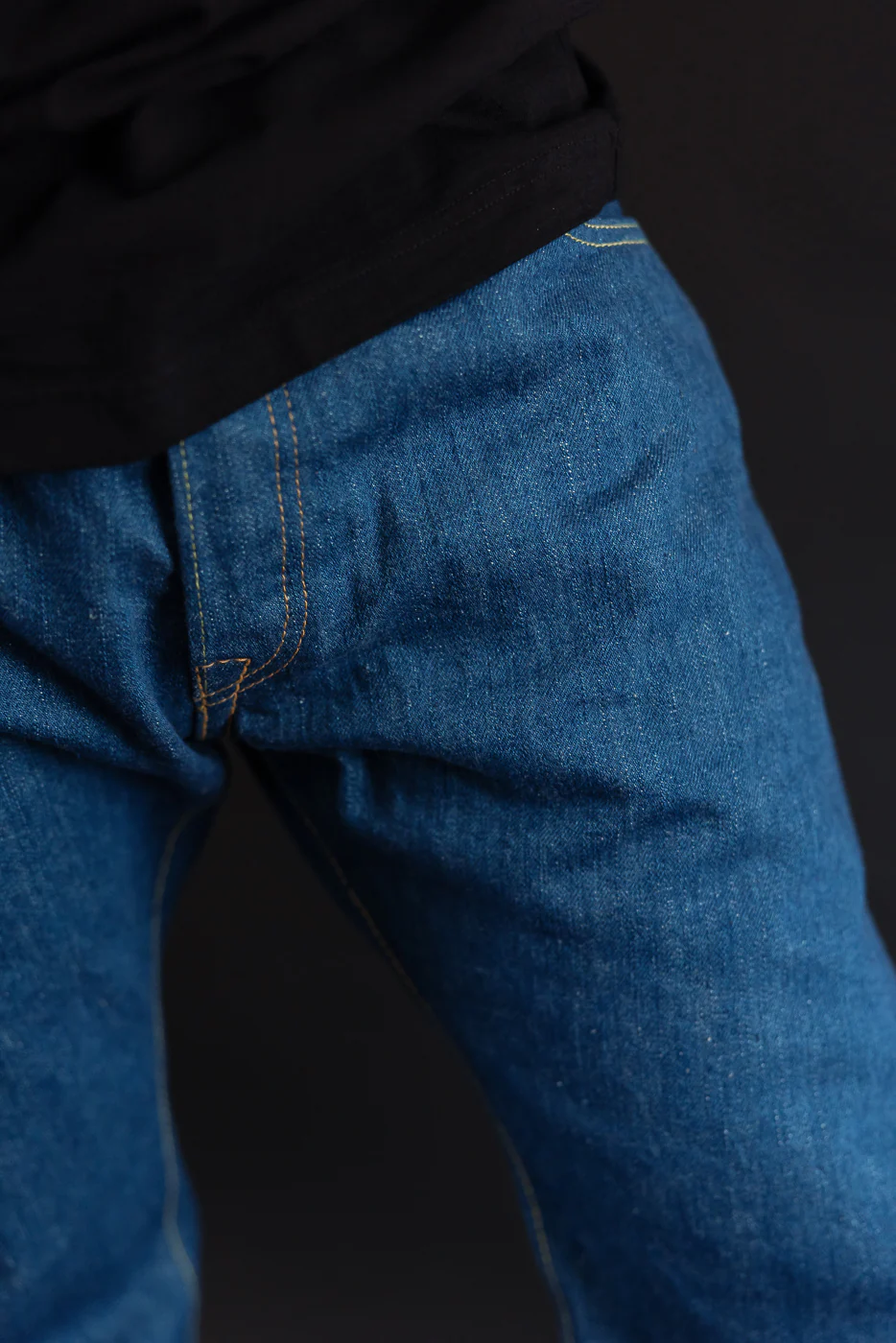 GRE-019 - 14oz Greencast Indigo Selvedge Jeans - Relaxed Tapered - Image 19