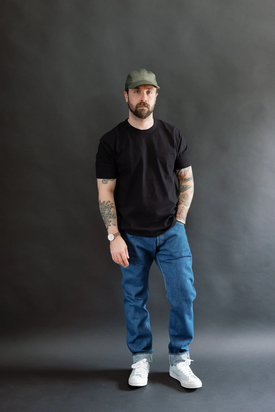 GRE-019 - 14oz Greencast Indigo Selvedge Jeans - Relaxed Tapered - Image 7