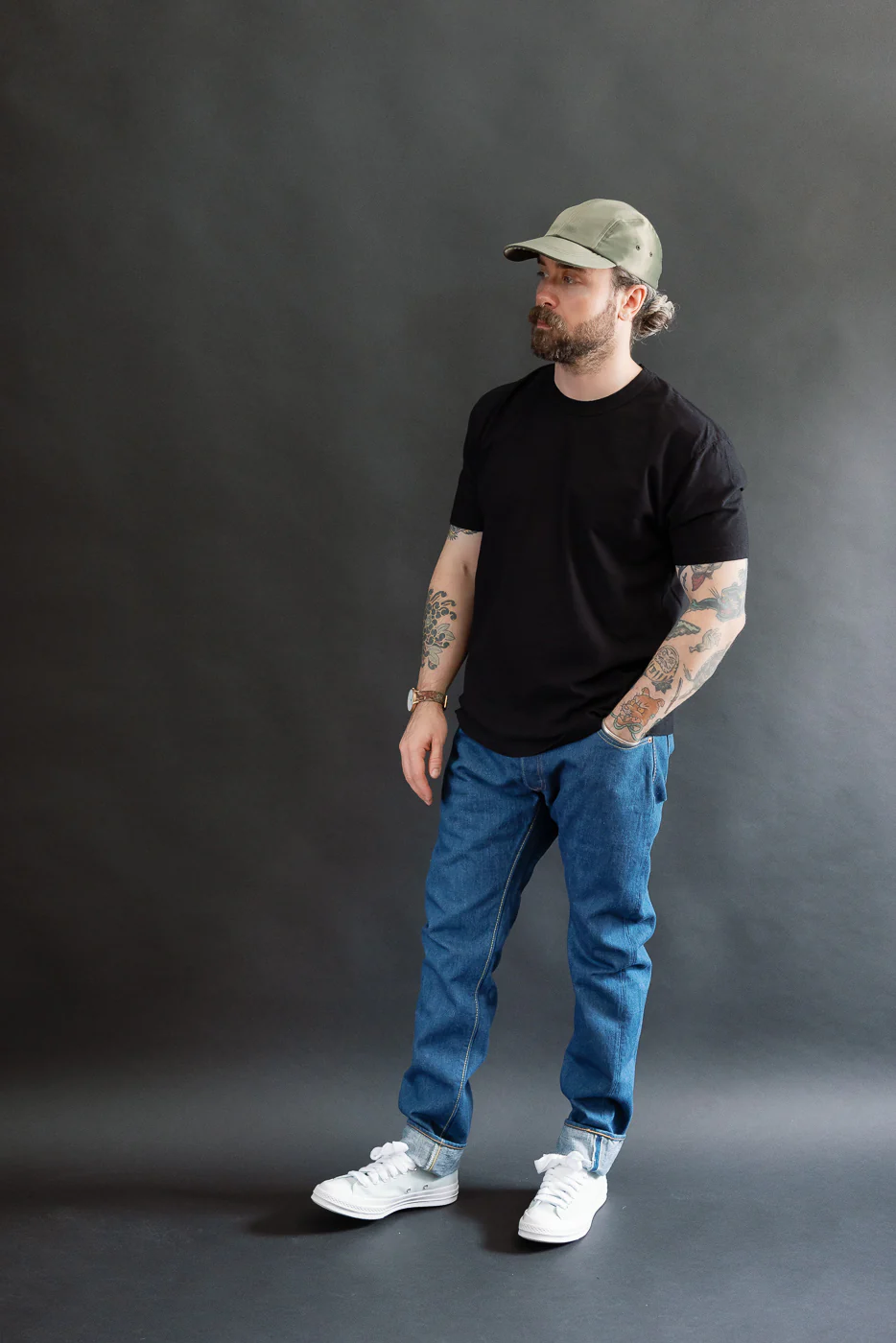 GRE-019 - 14oz Greencast Indigo Selvedge Jeans - Relaxed Tapered - Image 8