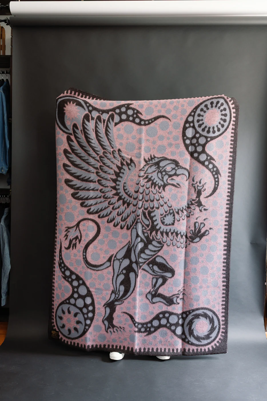 Gryphon Wings Blanket - Black, Blush - Image 6