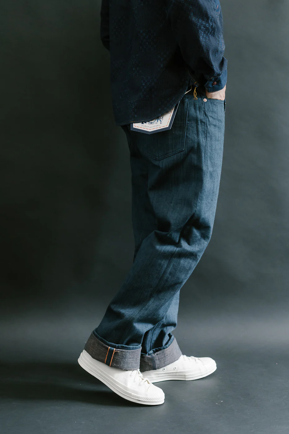 Lot 1 - 13oz Aizome x Persimmon Naturally Dyed Nep Selvedge Jeans - Heritage Straight - Image 13