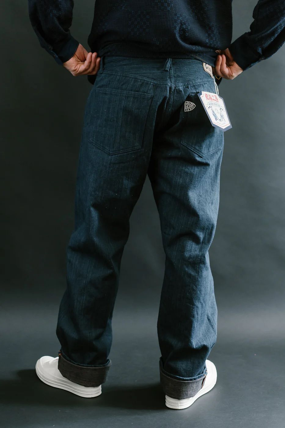 Lot 1 - 13oz Aizome x Persimmon Naturally Dyed Nep Selvedge Jeans - Heritage Straight - Image 14