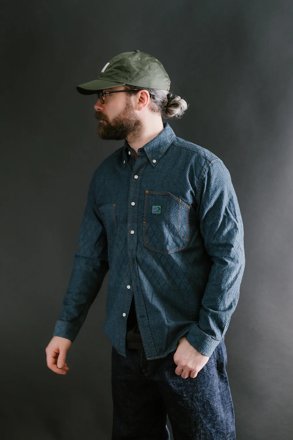 Standard Button Down Long Sleeve Shirt - Kendo Blue - Image 14