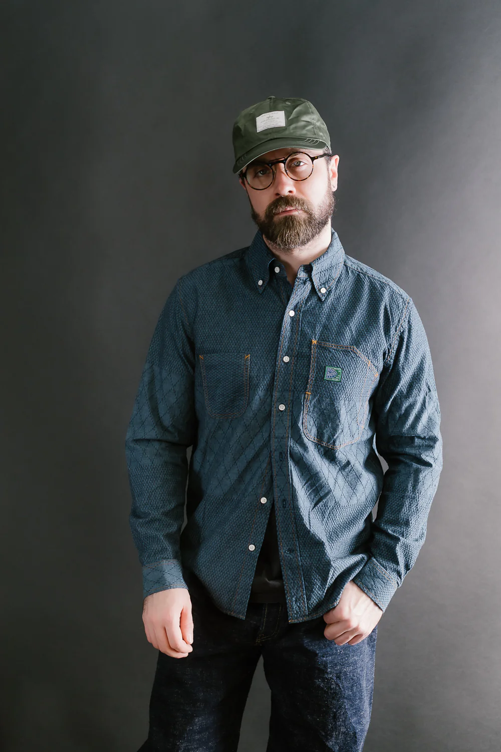 Standard Button Down Long Sleeve Shirt - Kendo Blue - Image 15