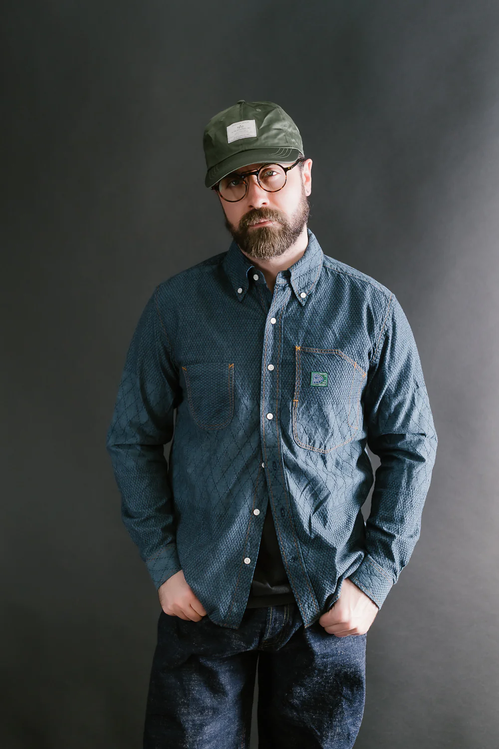 Standard Button Down Long Sleeve Shirt - Kendo Blue - Image 9