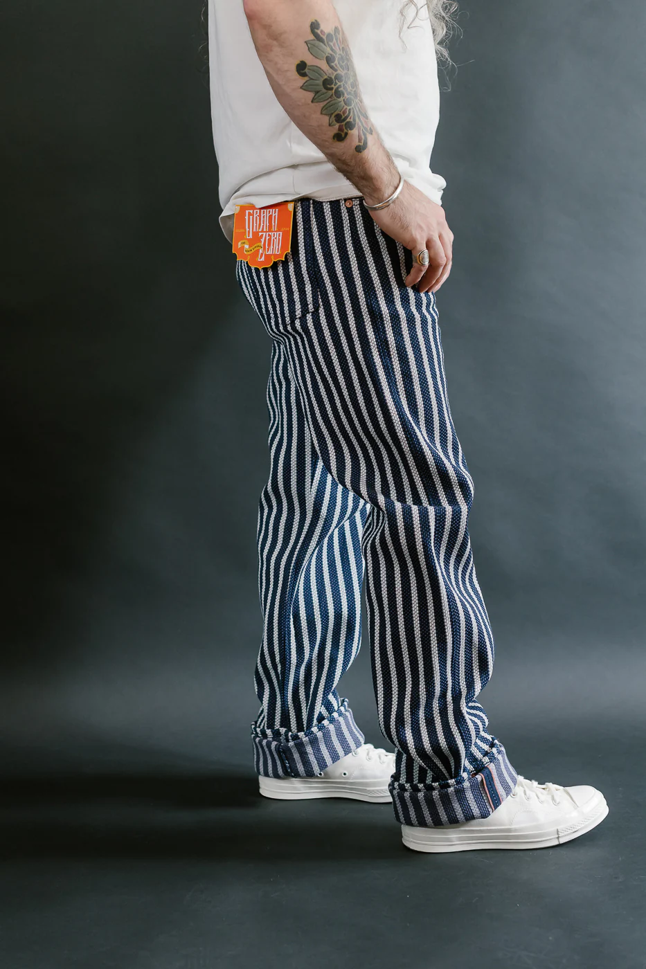 14.5oz Double-Yarn Stripe Sashiko Selvedge Jeans - Heritage Straight - Image 14