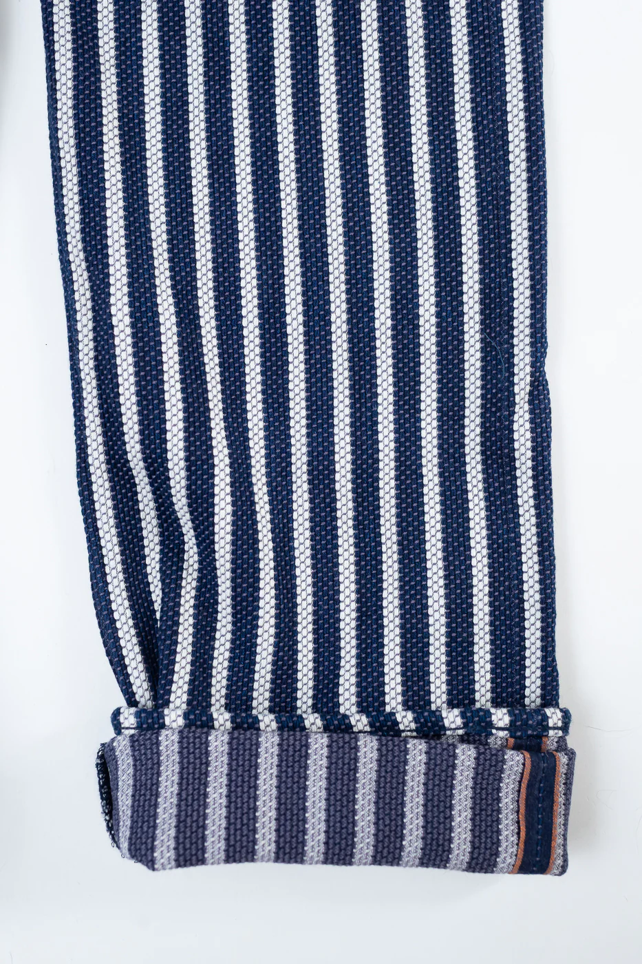 14.5oz Double-Yarn Stripe Sashiko Selvedge Jeans - Heritage Straight - Image 5