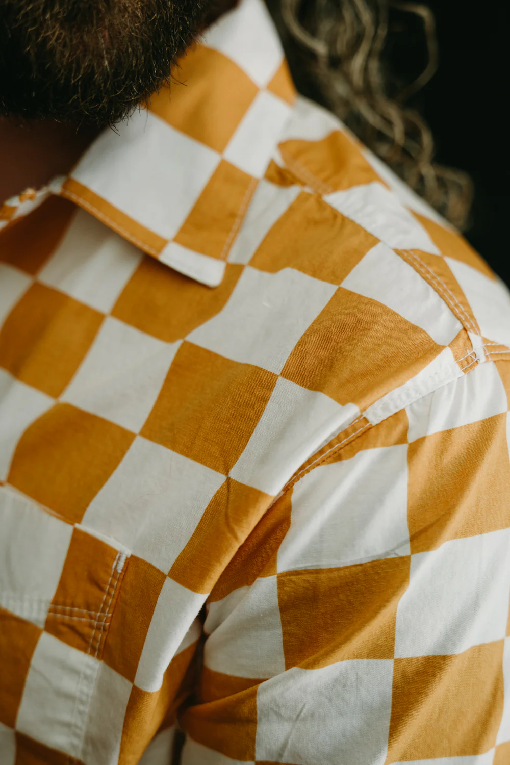 Hawaiian Shirt - Mustard Check - Image 13