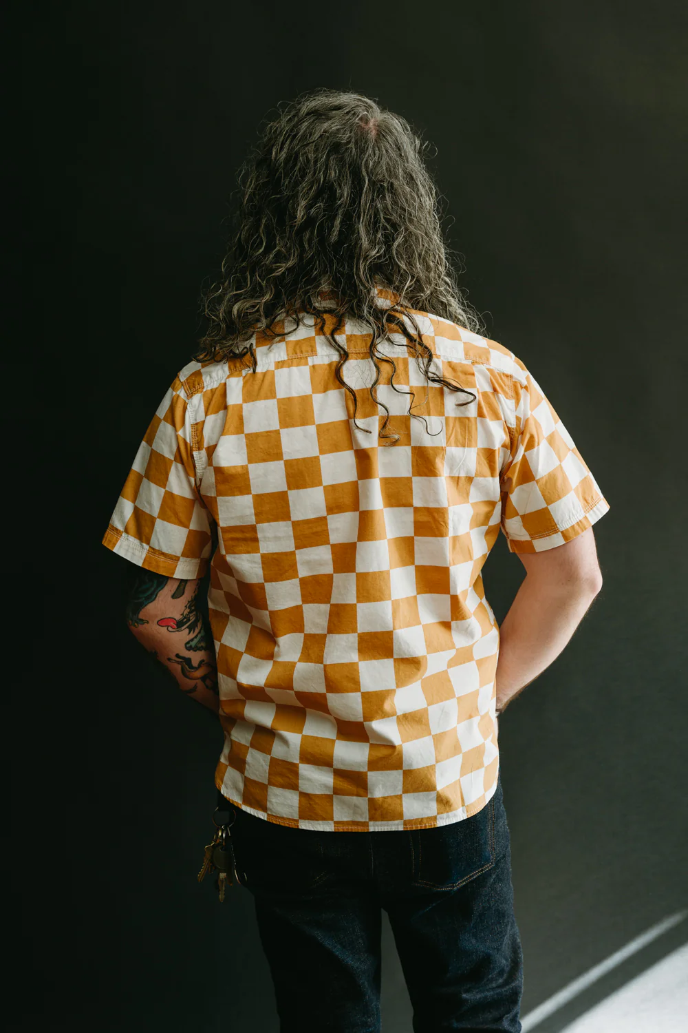 Hawaiian Shirt - Mustard Check - Image 8