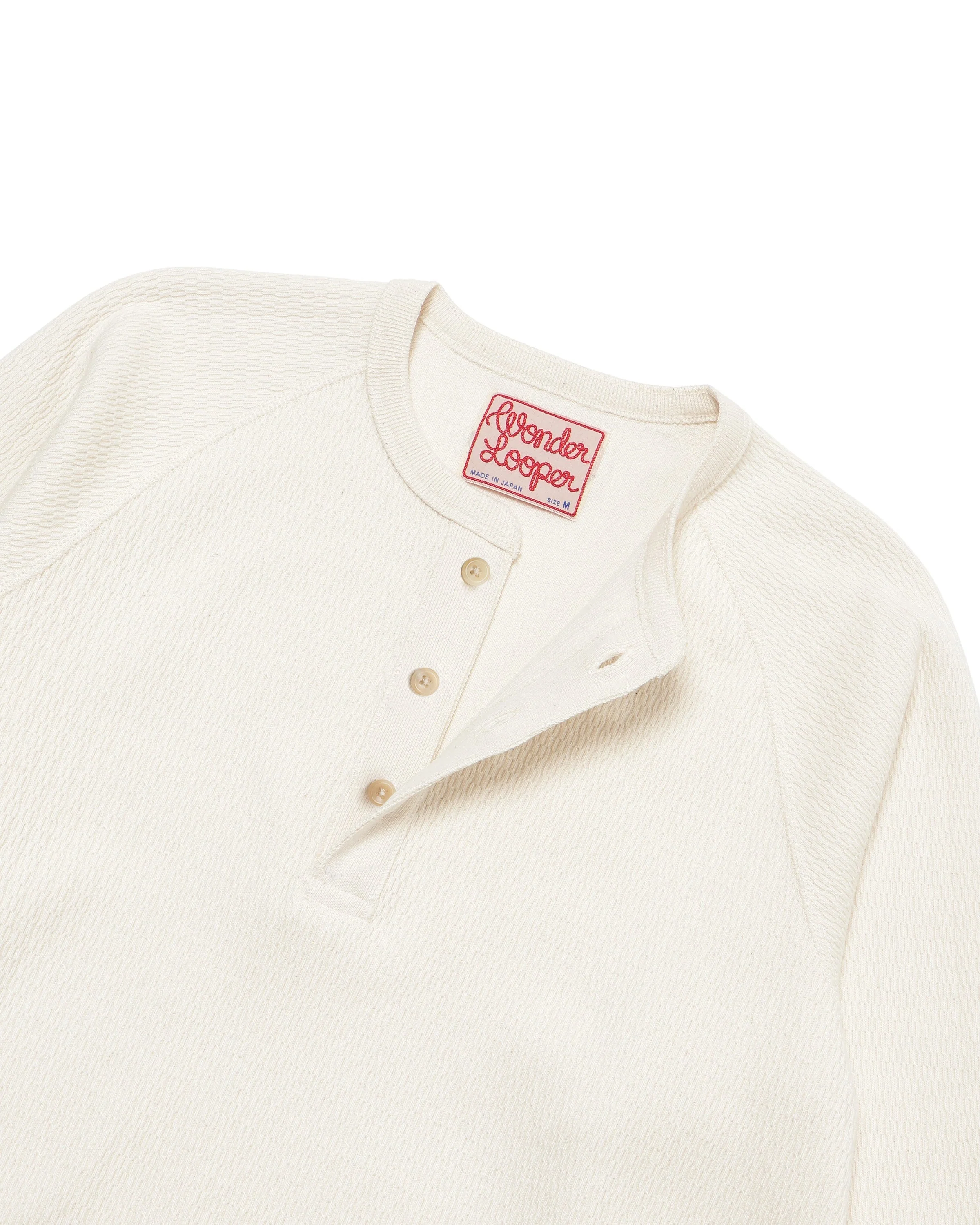 Henley Cashmere Blend Honeycomb - Ecru - Image 2