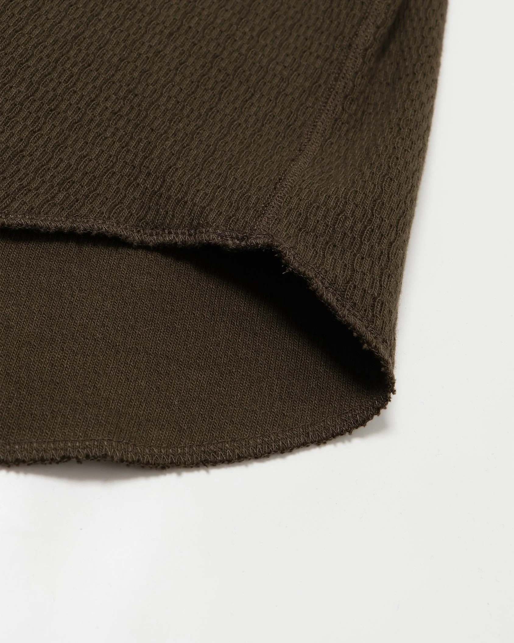 Henley Cashmere Blend Honeycomb - Khaki - Image 4