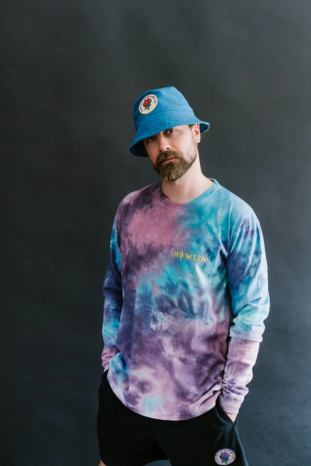 Howlin' Tie Dye T-Shirt Long Sleeve - Night Mix - Image 10